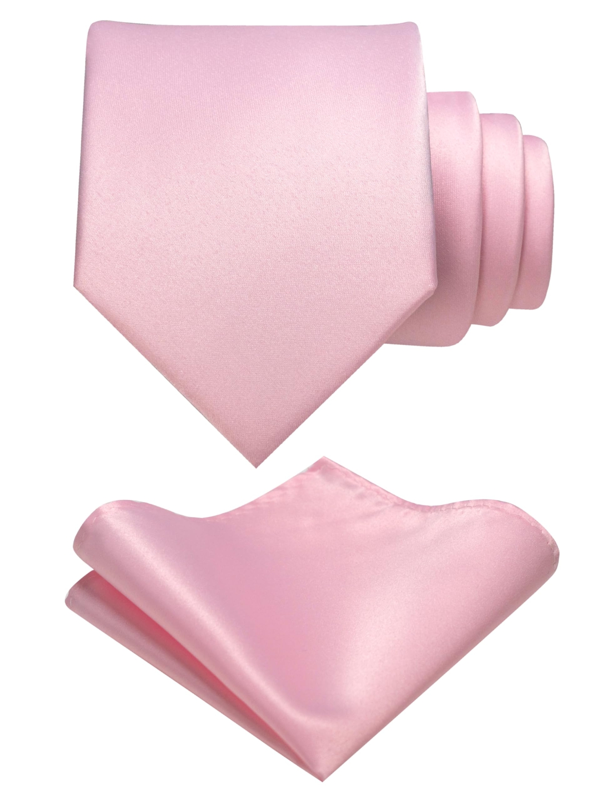 Blush Pink Tie and Pocket Square Necktie Set for Men24