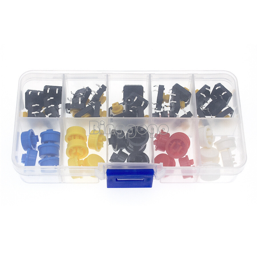 25pcs 5 colors 12*12*7.3mm micro switch button tact cap tactile push momentary