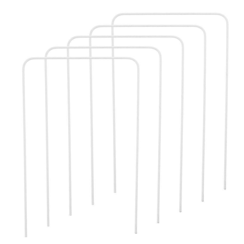Silver Iron Croquet Wickets 5Pcs Set Durable Outdoor Game Accessories