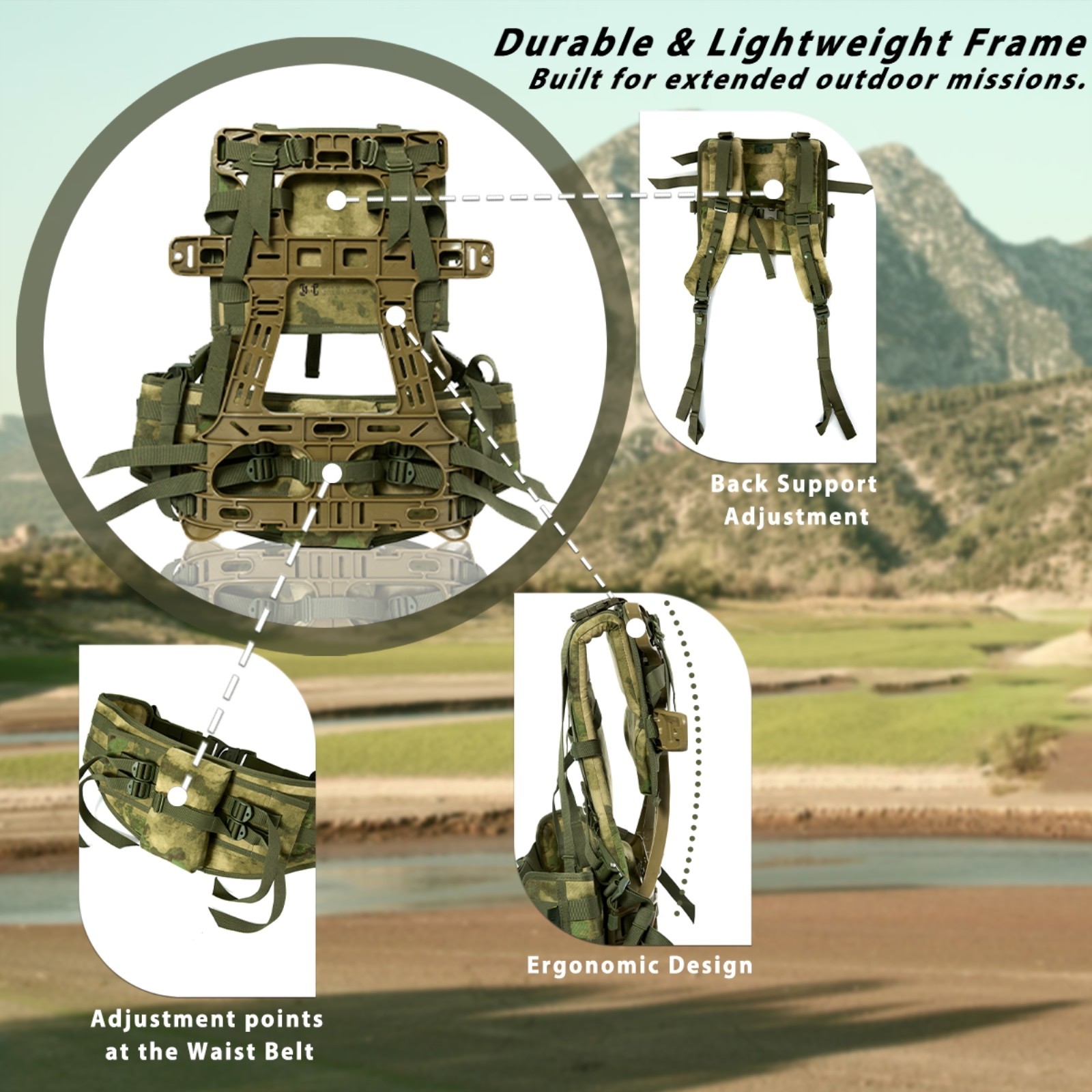 FILBE Rucksack Full Kit FG Camo Main Assault Hydration Carrier + ABS Frame