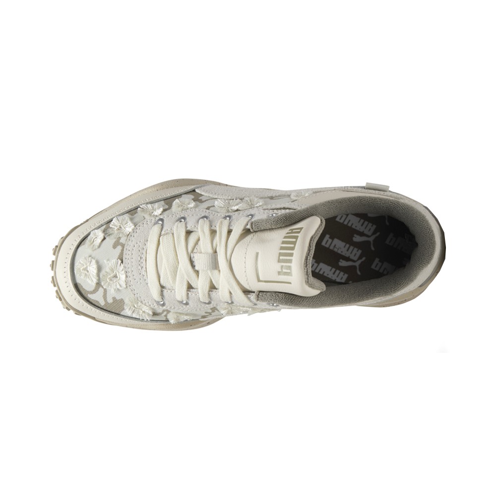 PUMA Style Rider Trim Floral Lace Up Womens White Sneakers Casual Shoes 4035320