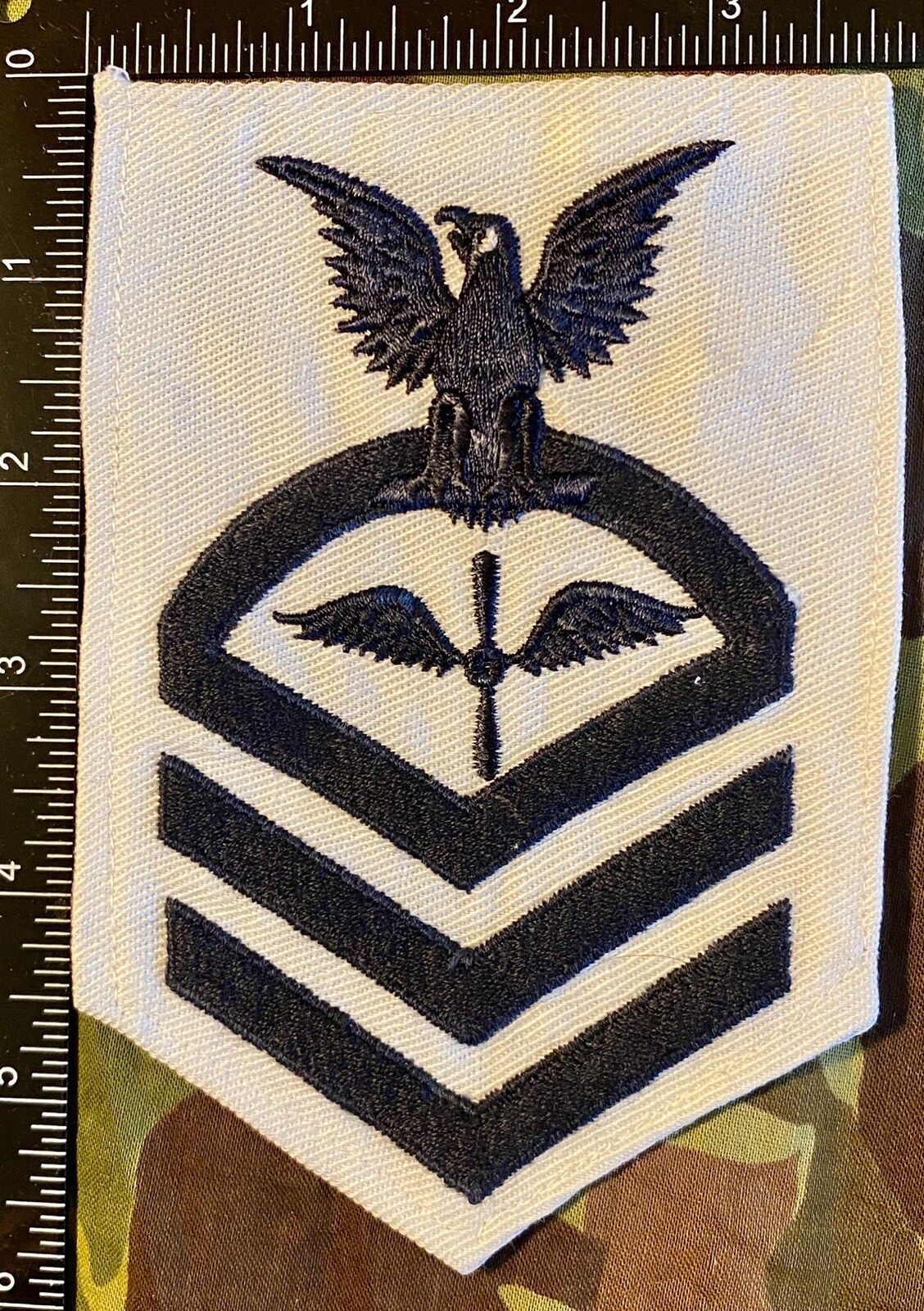 US Navy White Rate Aviation Machinist's Mate CPO rank Patch USN ADC