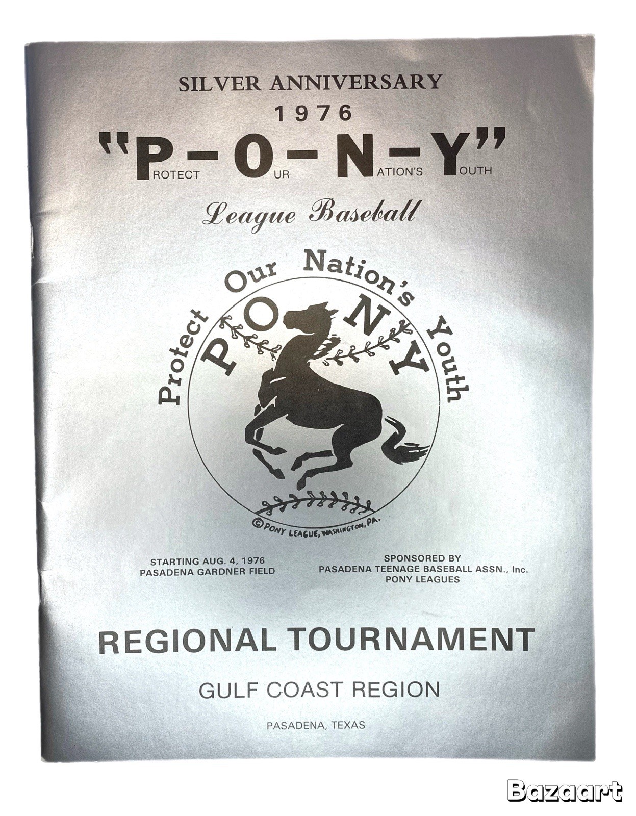 1976 PONY Protect Our Nation's Youth Regional Tournament Program Gulf Coast TX