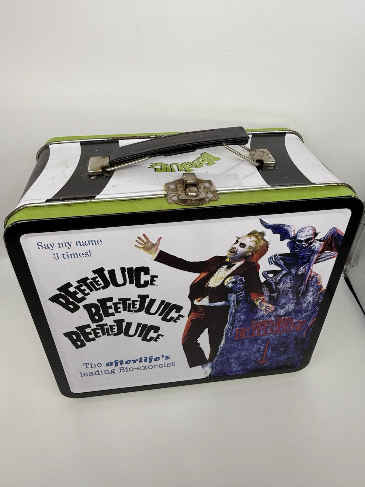 Beetlejuice double sided graphic tin lunchbox Licensed Merch