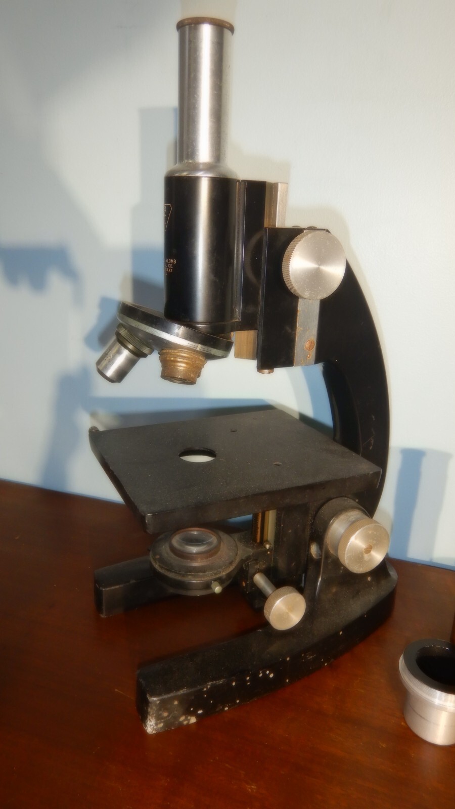 Vintage Bausch & Lomb Microscope with accessories made USA
