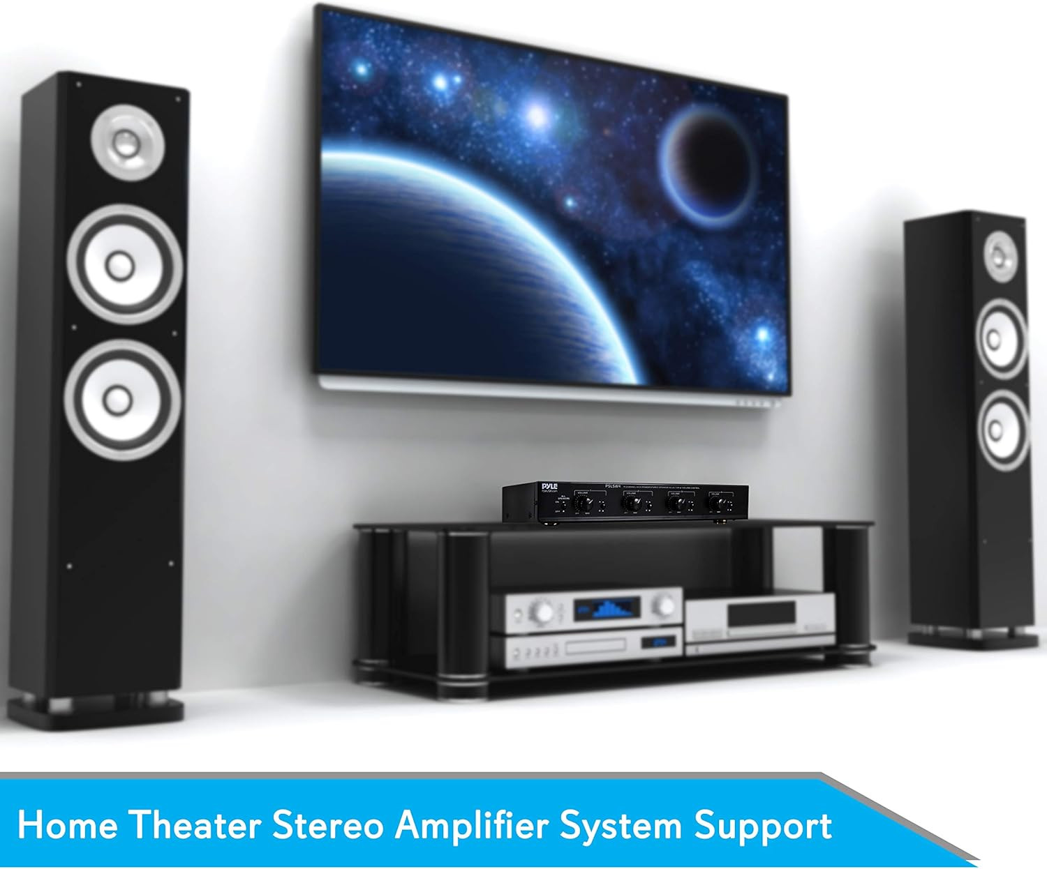 4 Channel Speaker Selector Switch - Multi Zone Audio Distributor with Independen