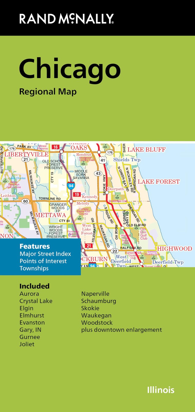 Rand McNally Folded Map: Chicago Regional Map