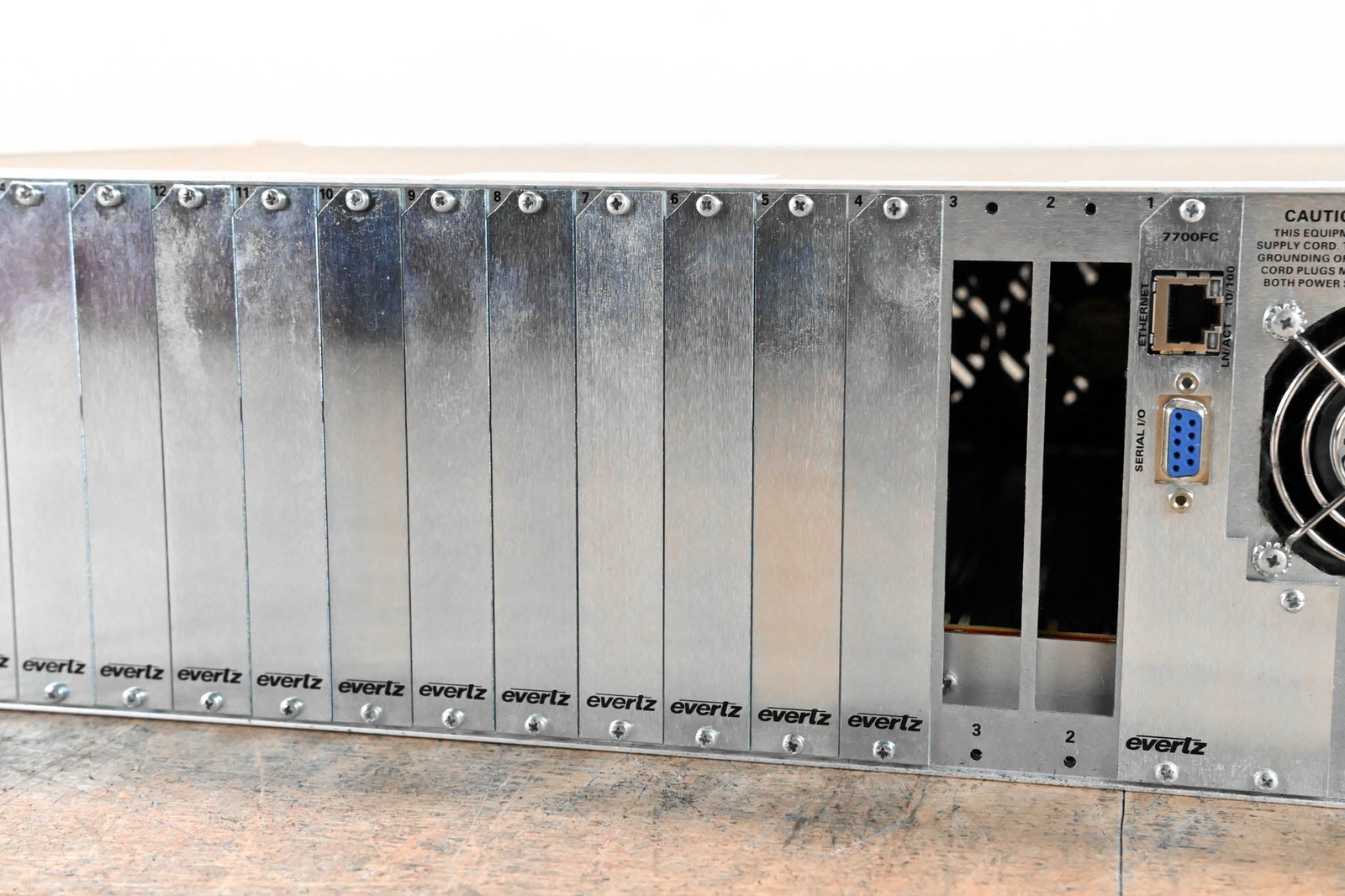 Evertz 7800FR 3RU Rackmount MultiFrame with Cards CG01KH3