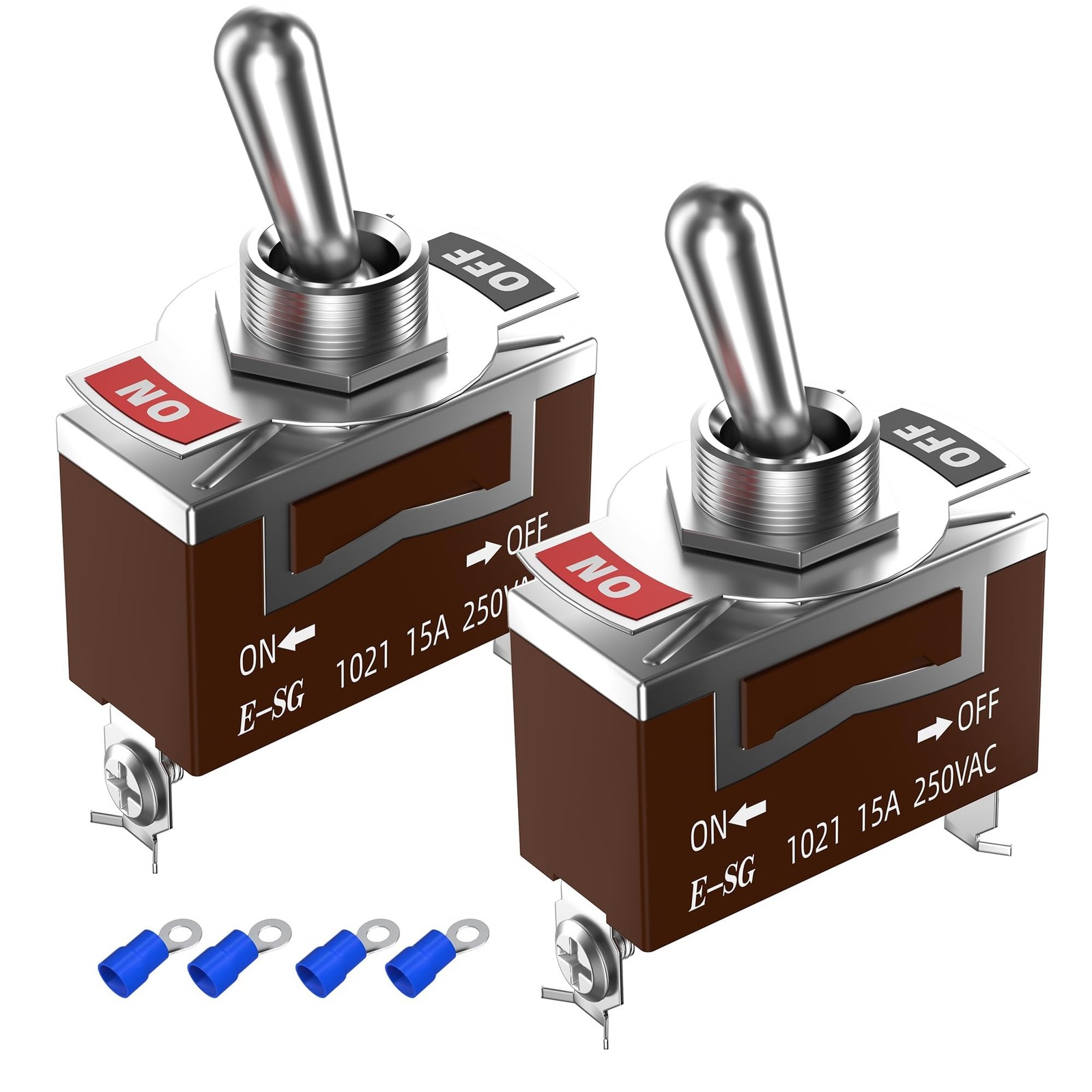 2 Pcs Toggle Switch, 12V 30A Heavy Duty ON/Off 2Pin SPST Toggle Switch with T...