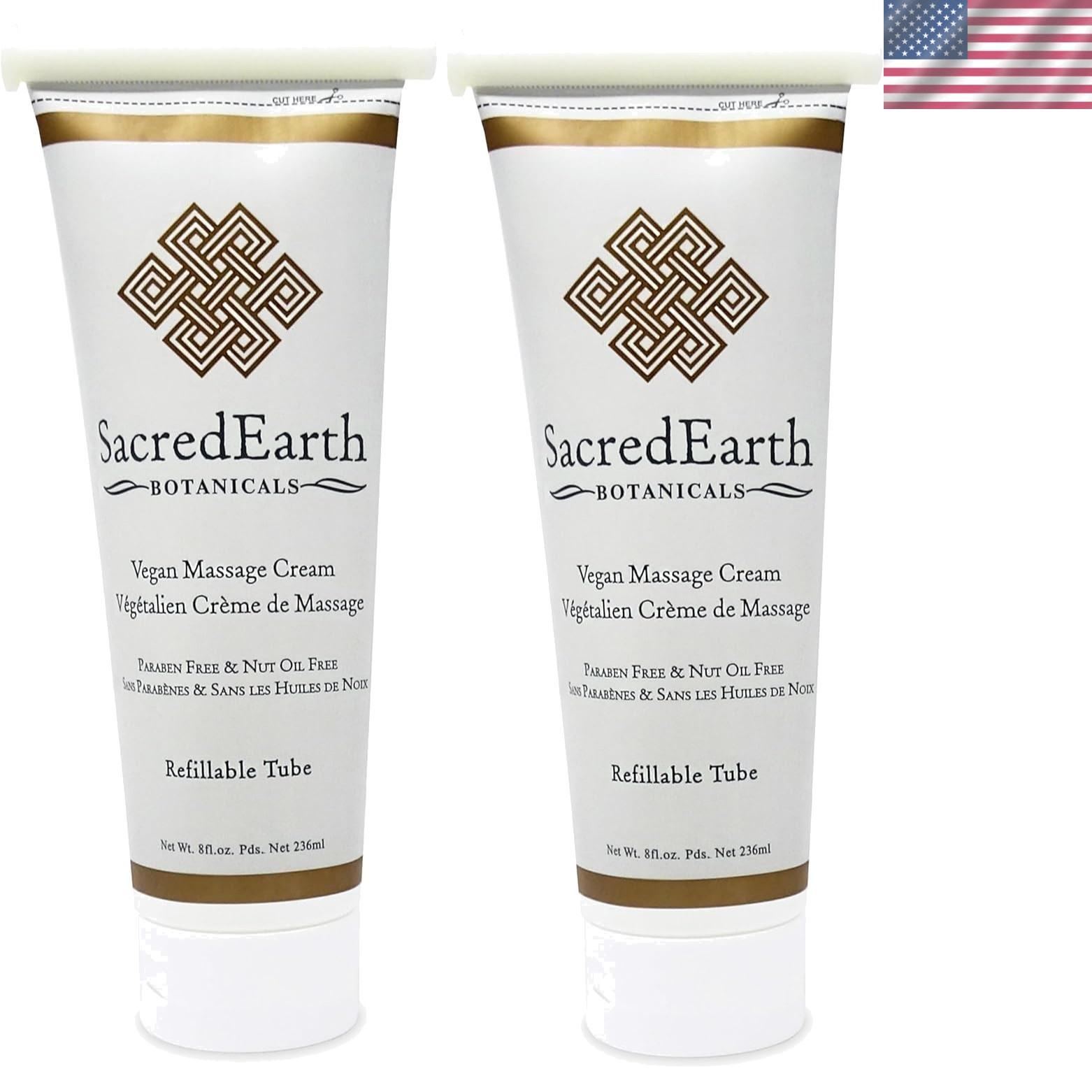 Massage Cream, Unscented, Water Dispersible, Nut Oil Free, Gluten Free and Co...