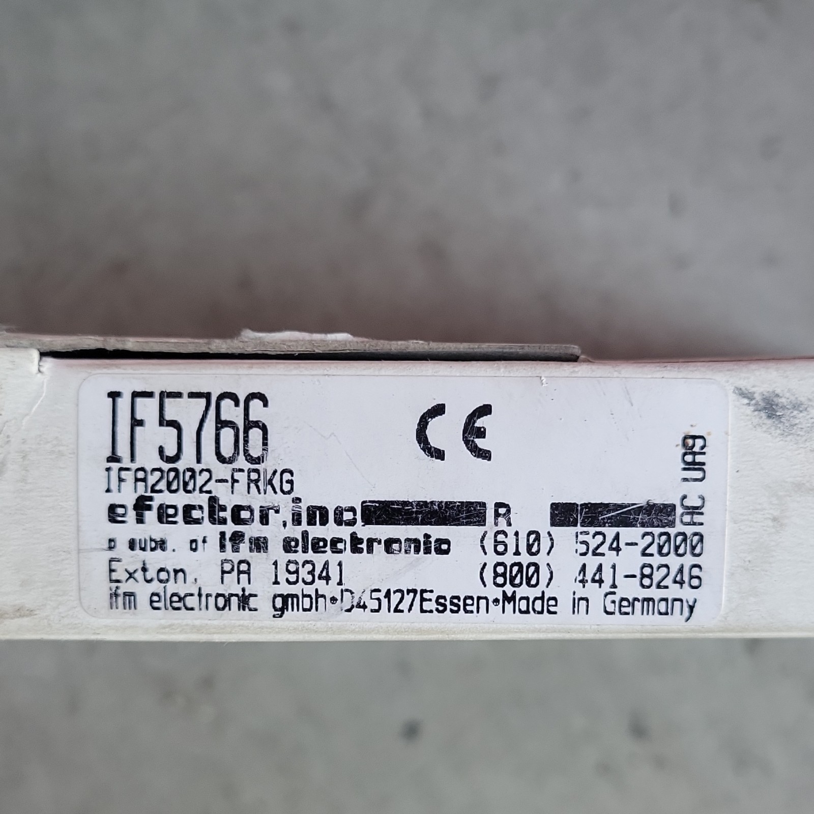 efector IF5766 Inductive Barrel Proximity Sensor AC Unshielded 2mm Cable