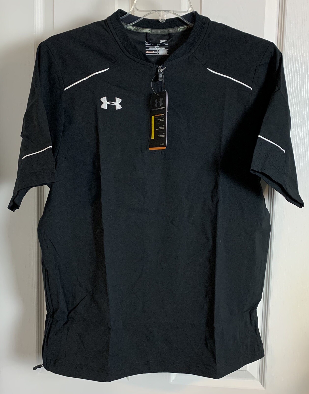 Under Armour All Season Gear Baseball 1/4 Zip Black Shirt Mens Small Brand New