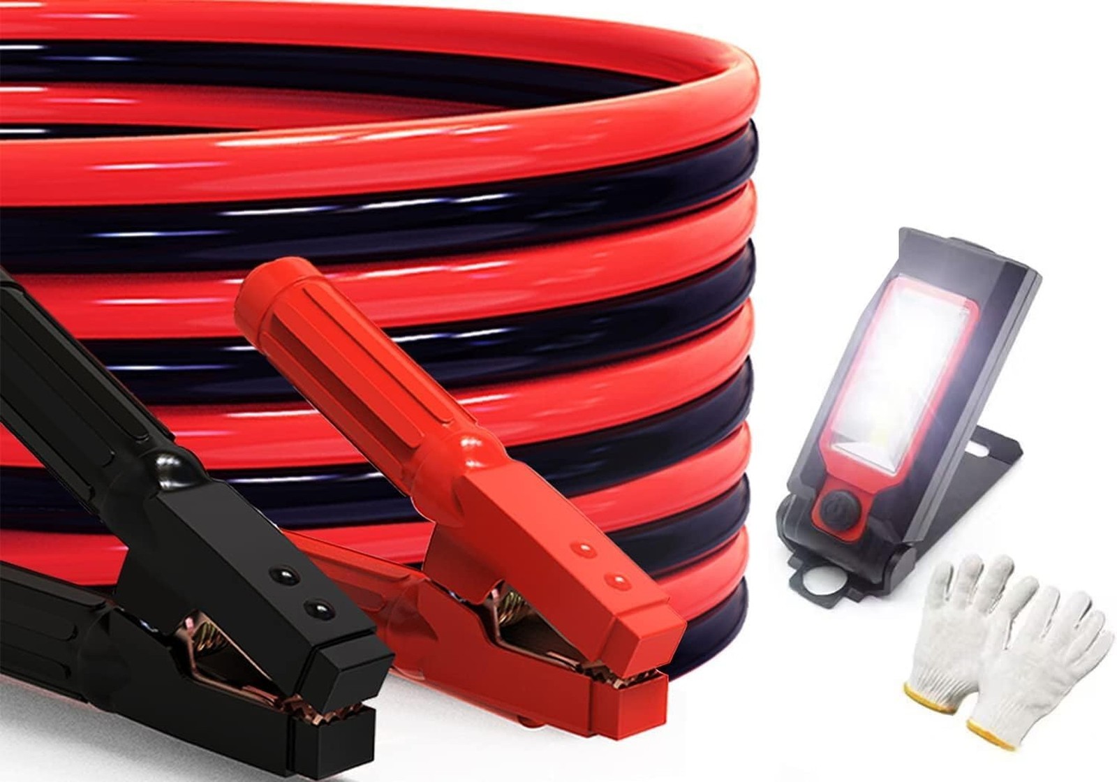 Heavy Duty 30 Feet Jumper Cables, 0 Gauge 1000AMP Automotive Jumper Cables Ki...