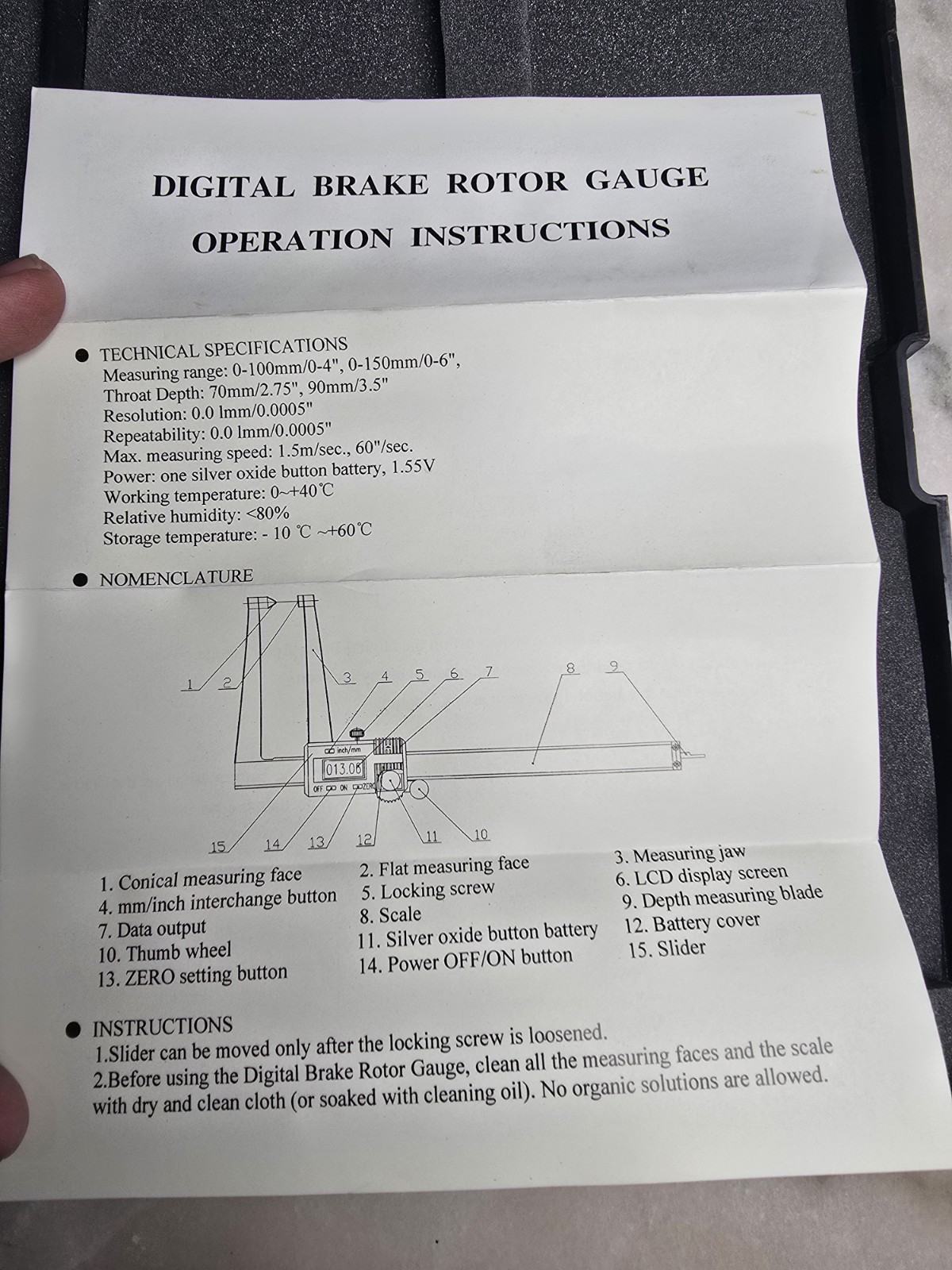 Matco Tools Digital Brake Rotor Guage Set