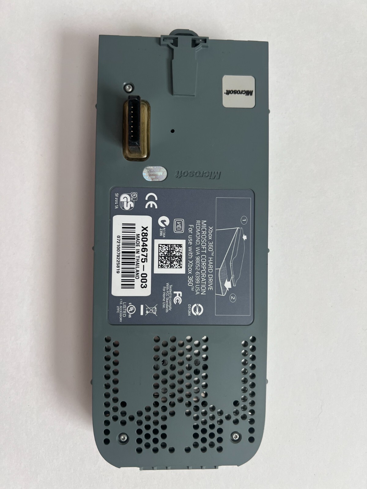 GENUINE OEM ORIGINAL MICROSOFT X804675-003 XBOX 360 20GB HARD DRIVE (GRAY HDD)