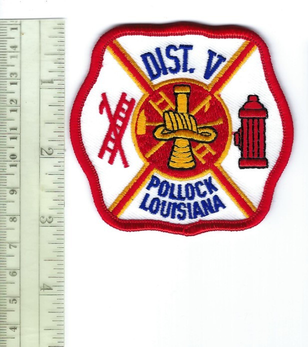 *HTF* Pollock (Grant Parish) LA Louisiana Fire Rescue Dist. V patch - NEW!