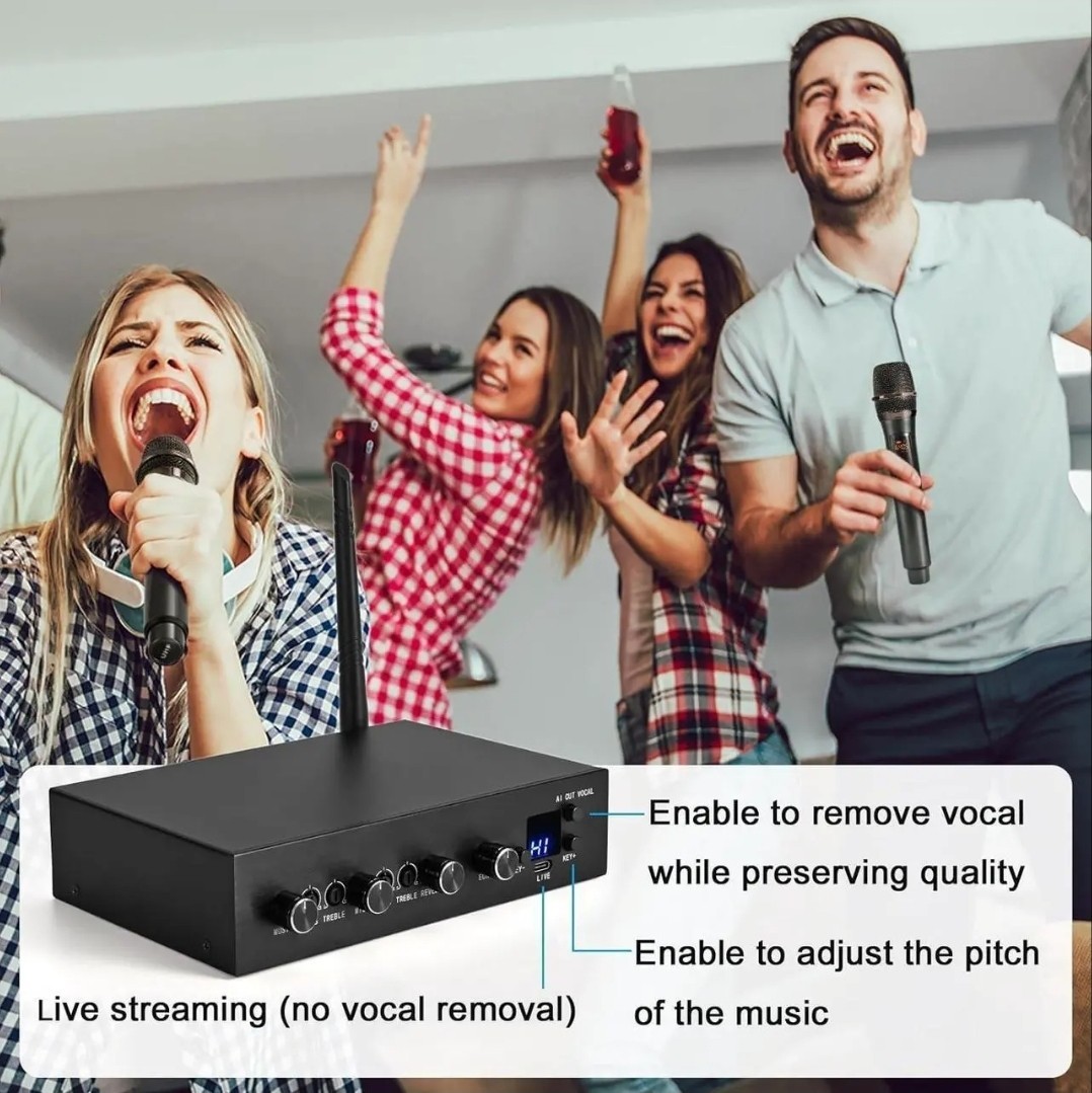 AIK089 Karaoke Wireless Microphone Machine