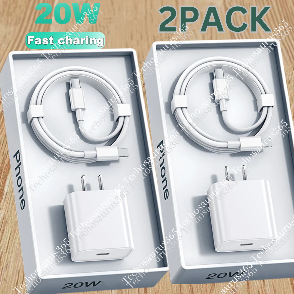 For iPhone 14 13 12 11 Pro XS PD Fast Charger Cord 20W USB-C Power Adapter Block