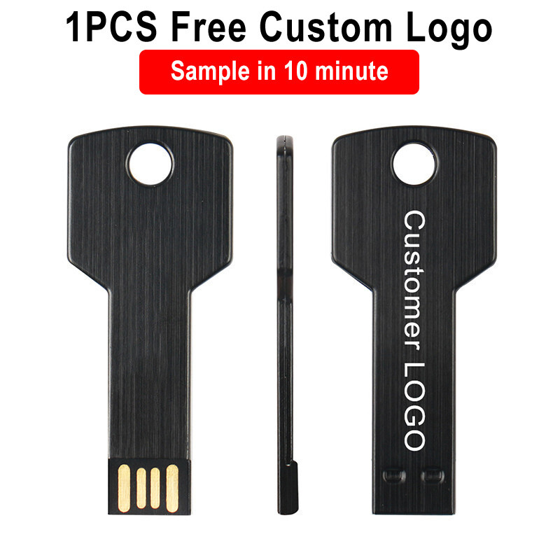 Free Logo Portable Metal USB Flash Drive 64GB Real Capacity Pen Drive Usb Stick