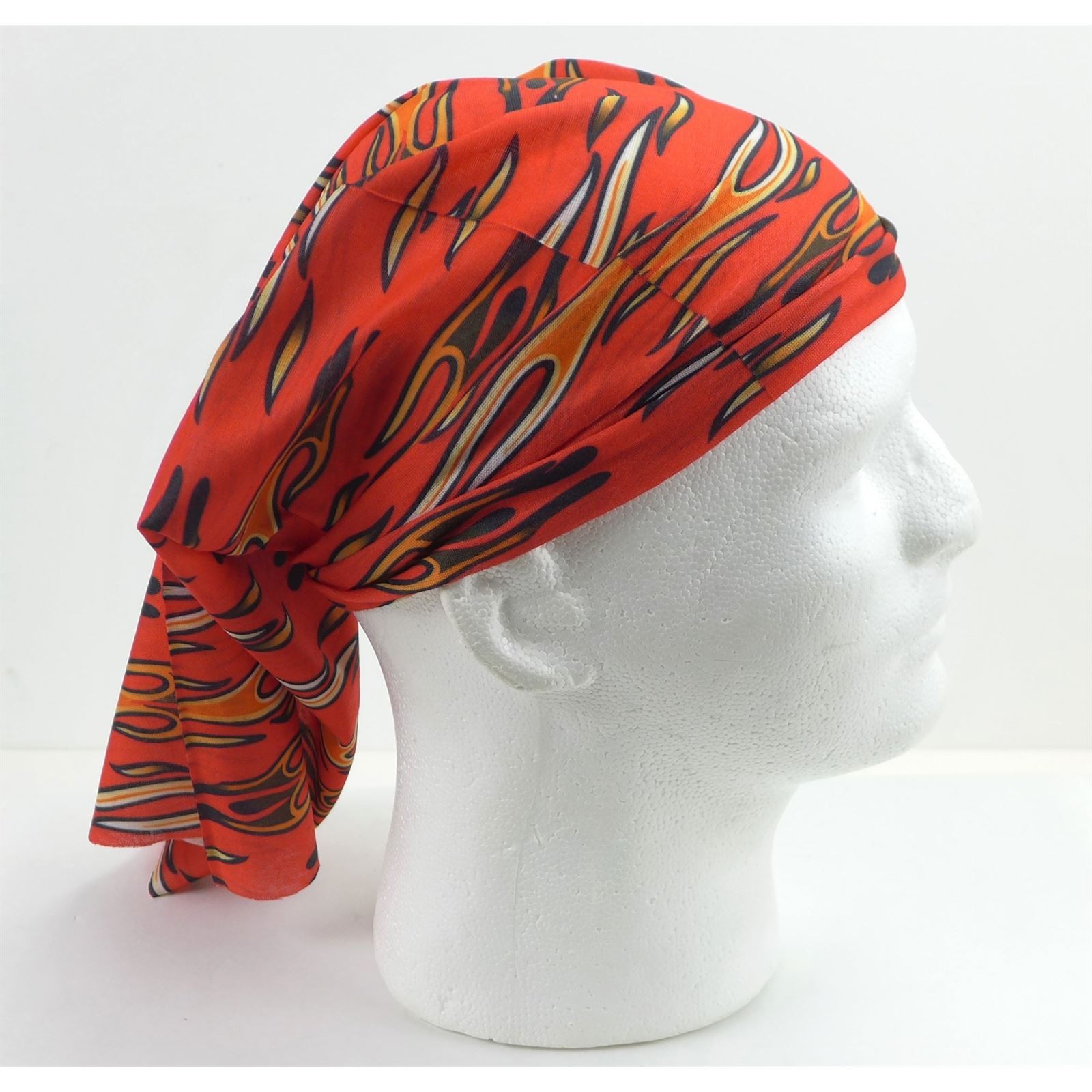 Flame on Red Headband Bandana Gaiter Do-Rag Tube 2 Pack MULTI USE 16-005