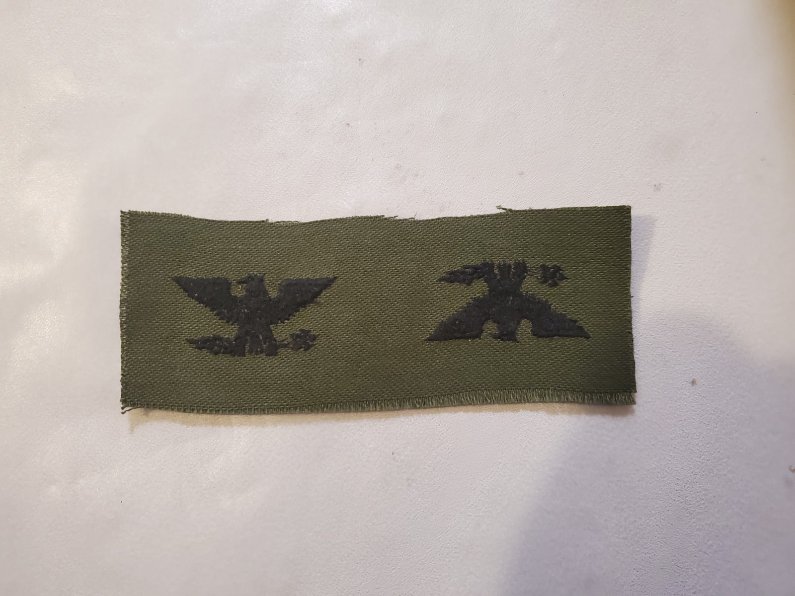 US Military Colonel (O-6) rank insignia patch set. Vietnam