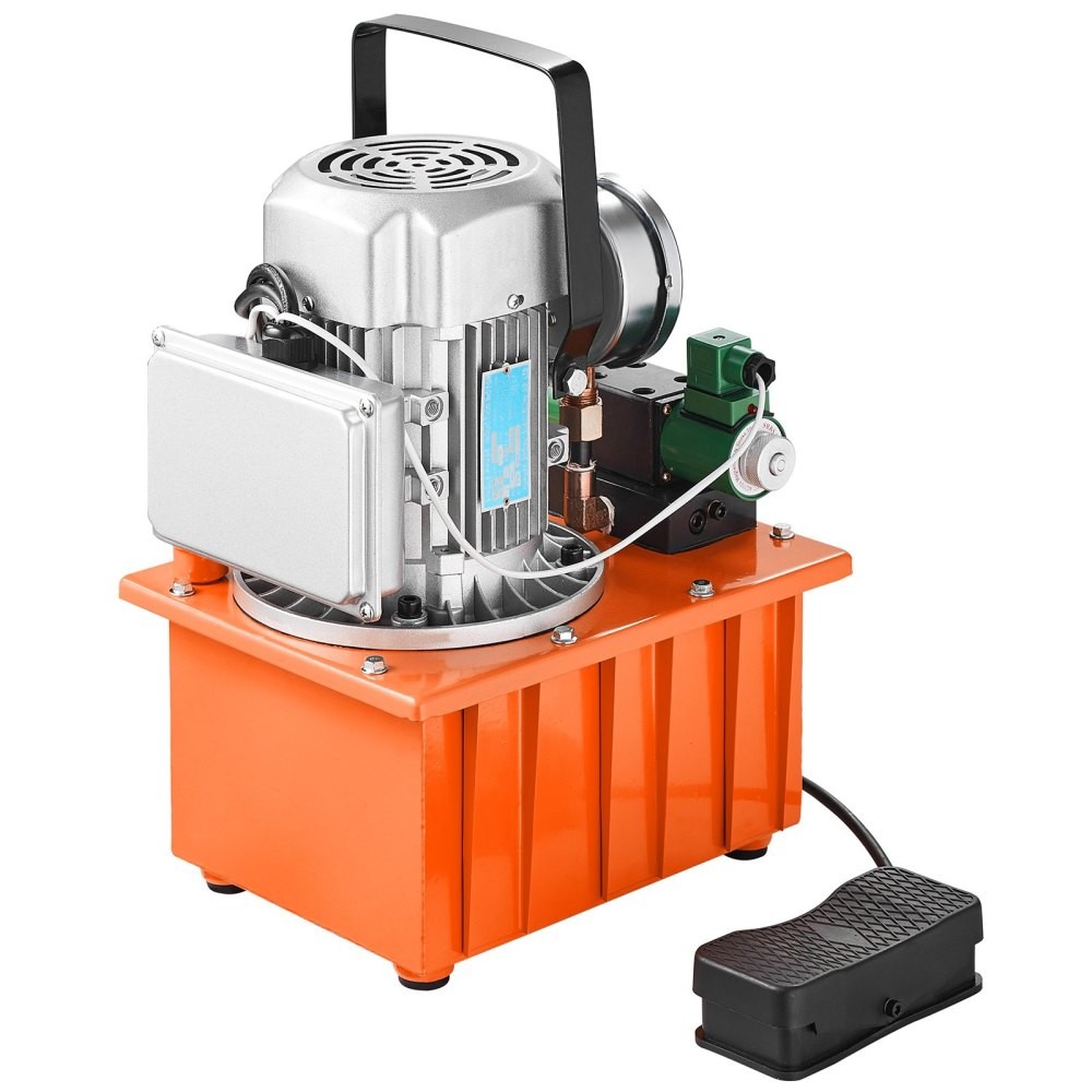 Electric Hydraulic Pump 750W 10,000 PSI w/Solenoid Valve & Pedal, 8L Oil Tank