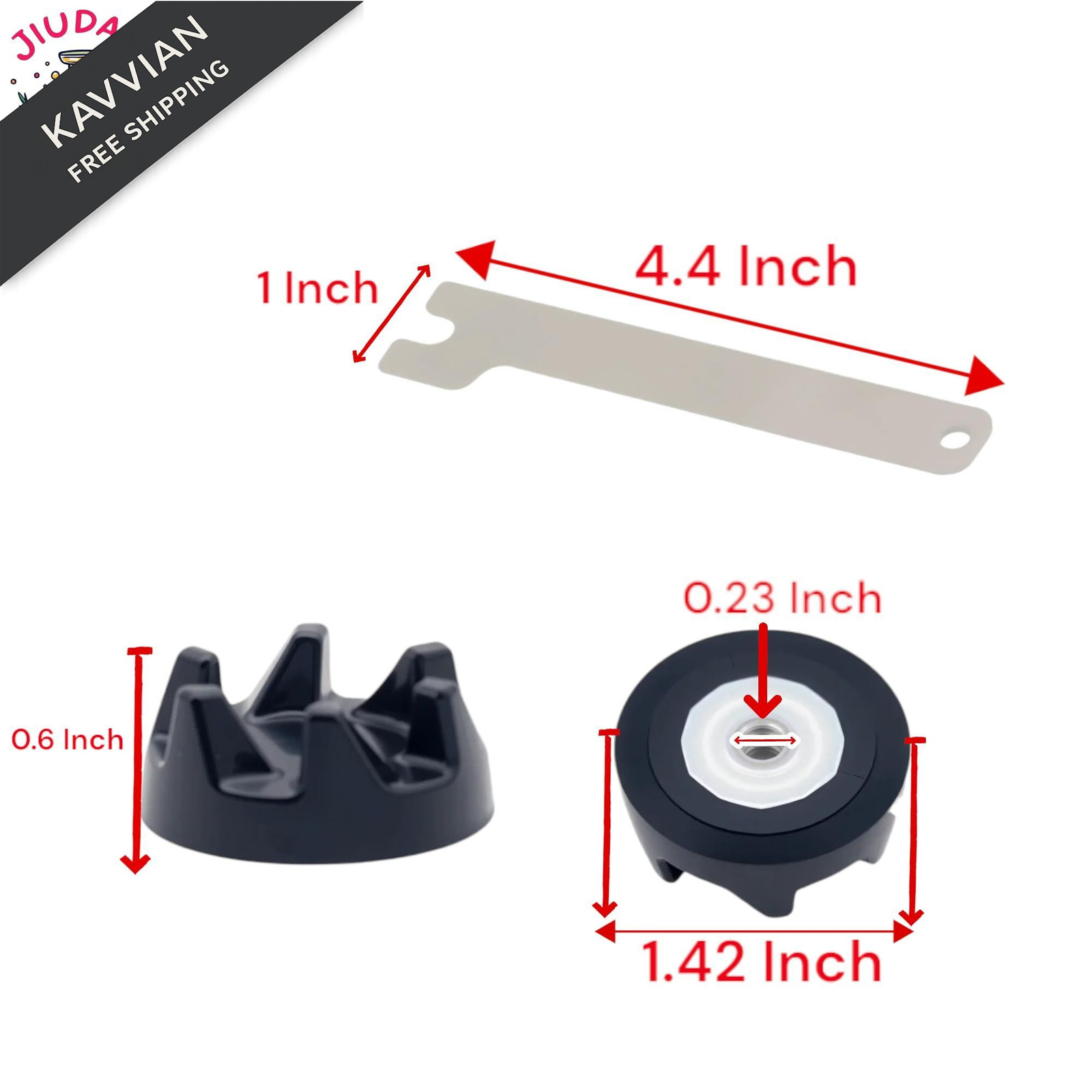 9704230 Replacement Blender Coupler with Removal Tool 36mm x 15.75mm, Multi