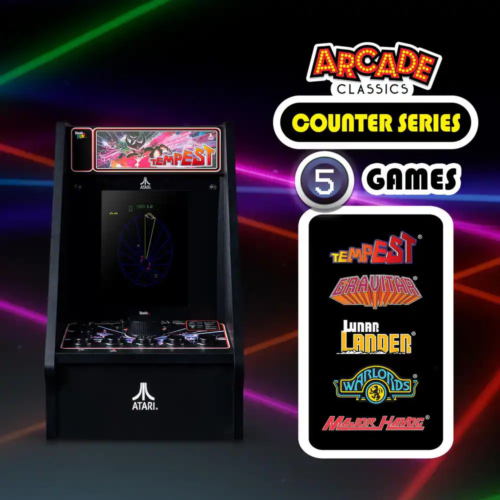 Atari Tempest Counter Series Arcade Game with 8 In. Screen