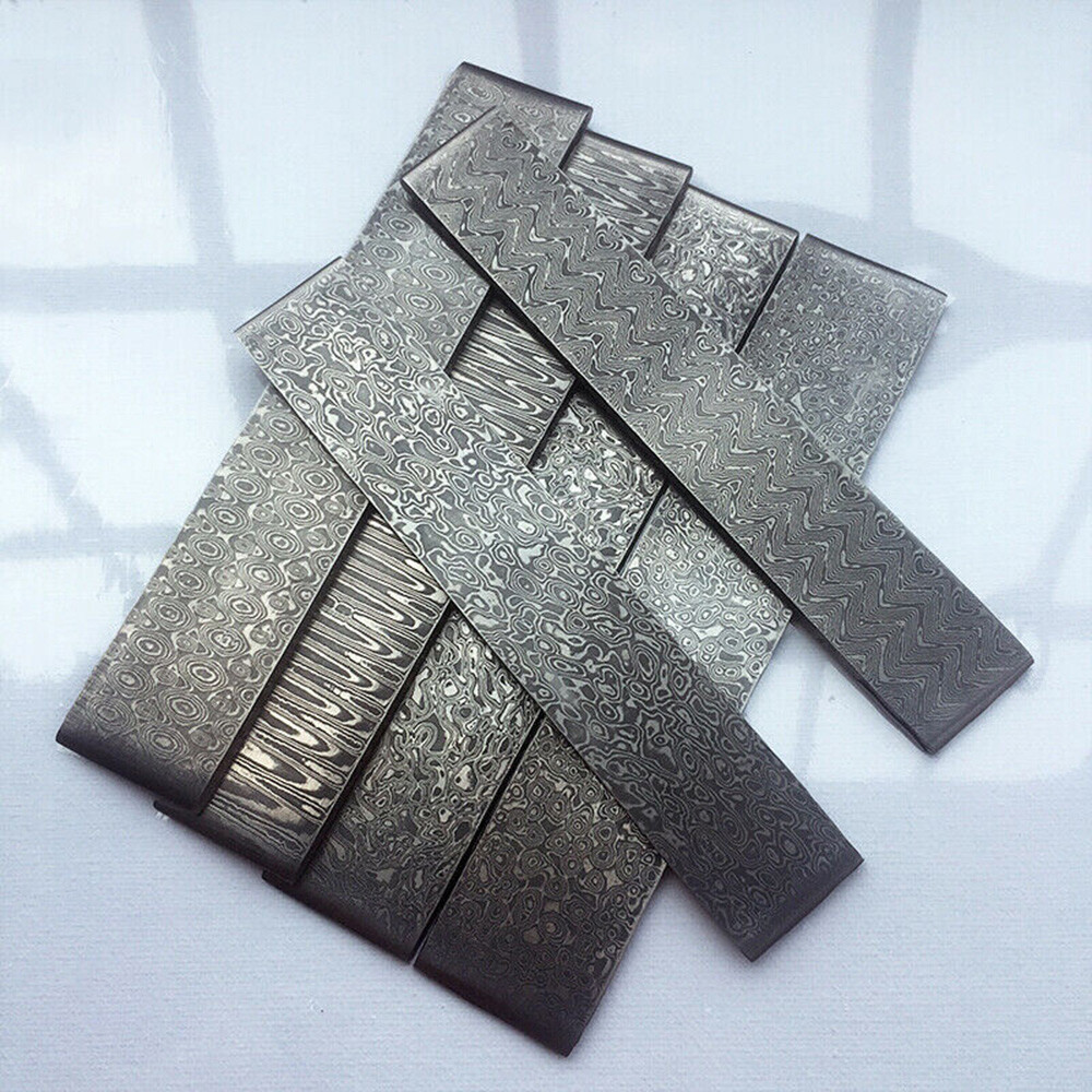 Handmade Damascus Steel Billet Knife/Blank Blade Making Bar 4 Types USA TS