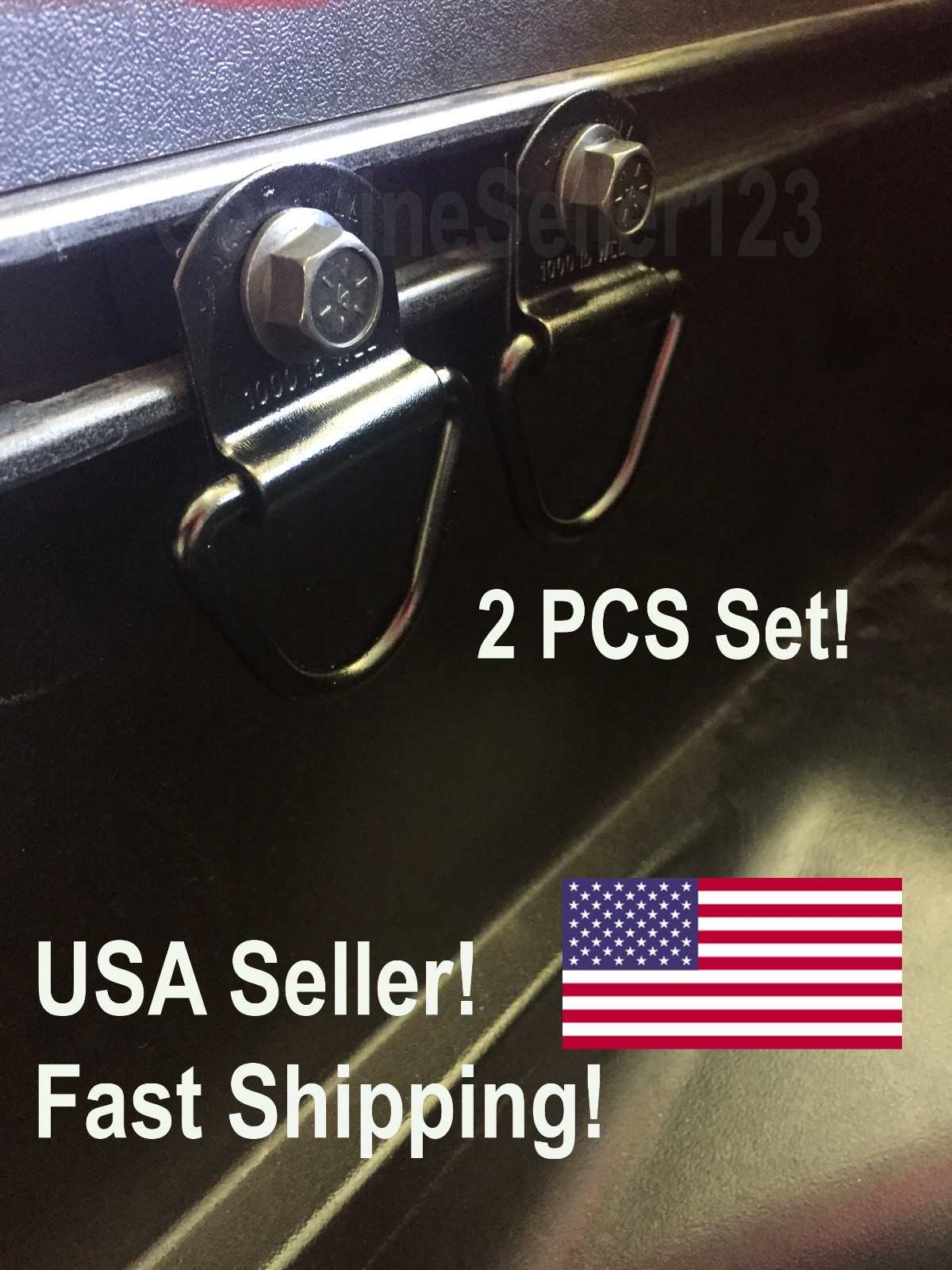 2PCS Bed Rail D-RING mount bedrail Tslot Hook Cleat Fits Toyota Tacoma & Tundra