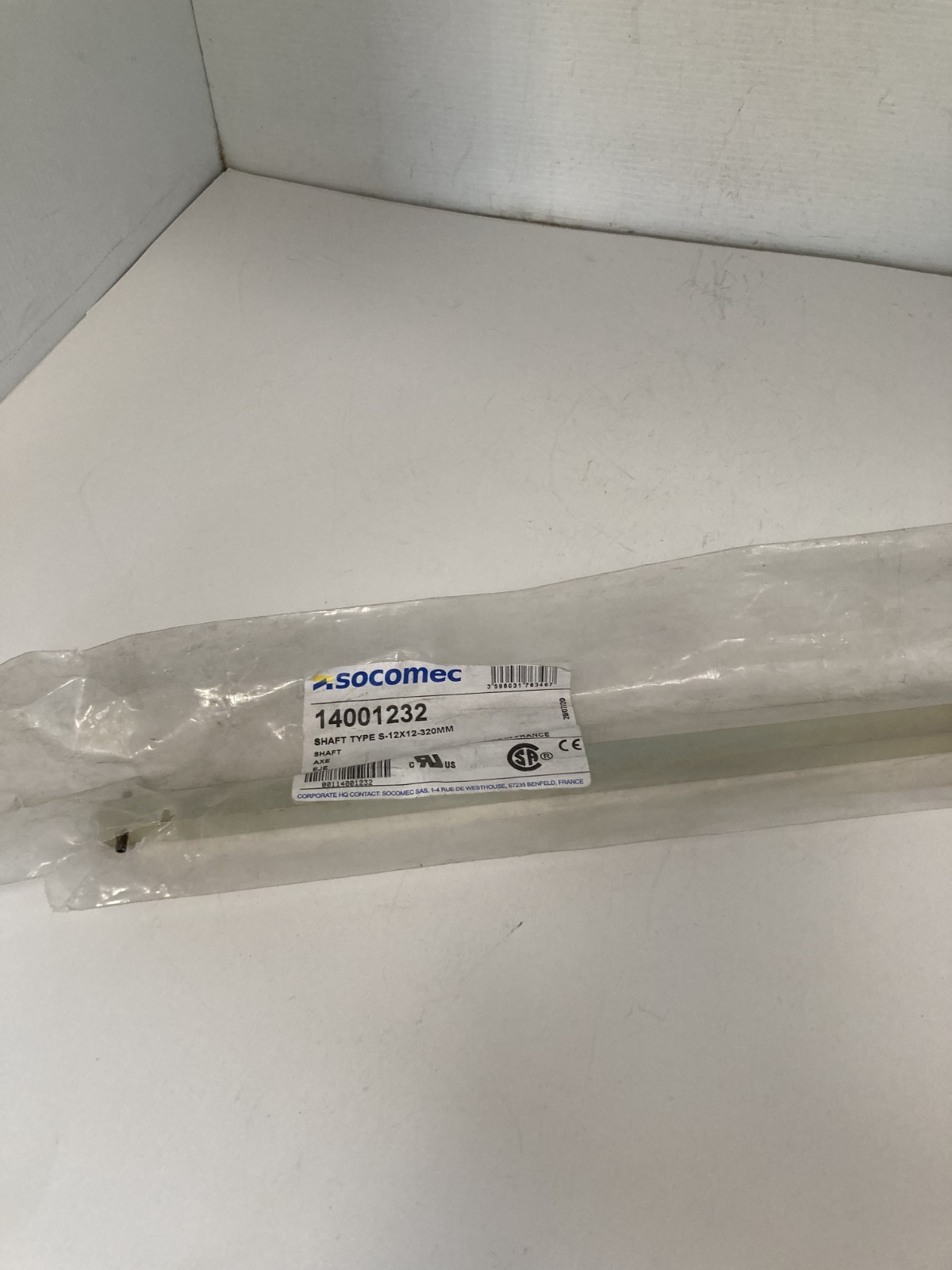 SOCOMEC 14001232 SHAFT TYPE S-12X12-320MM NIB