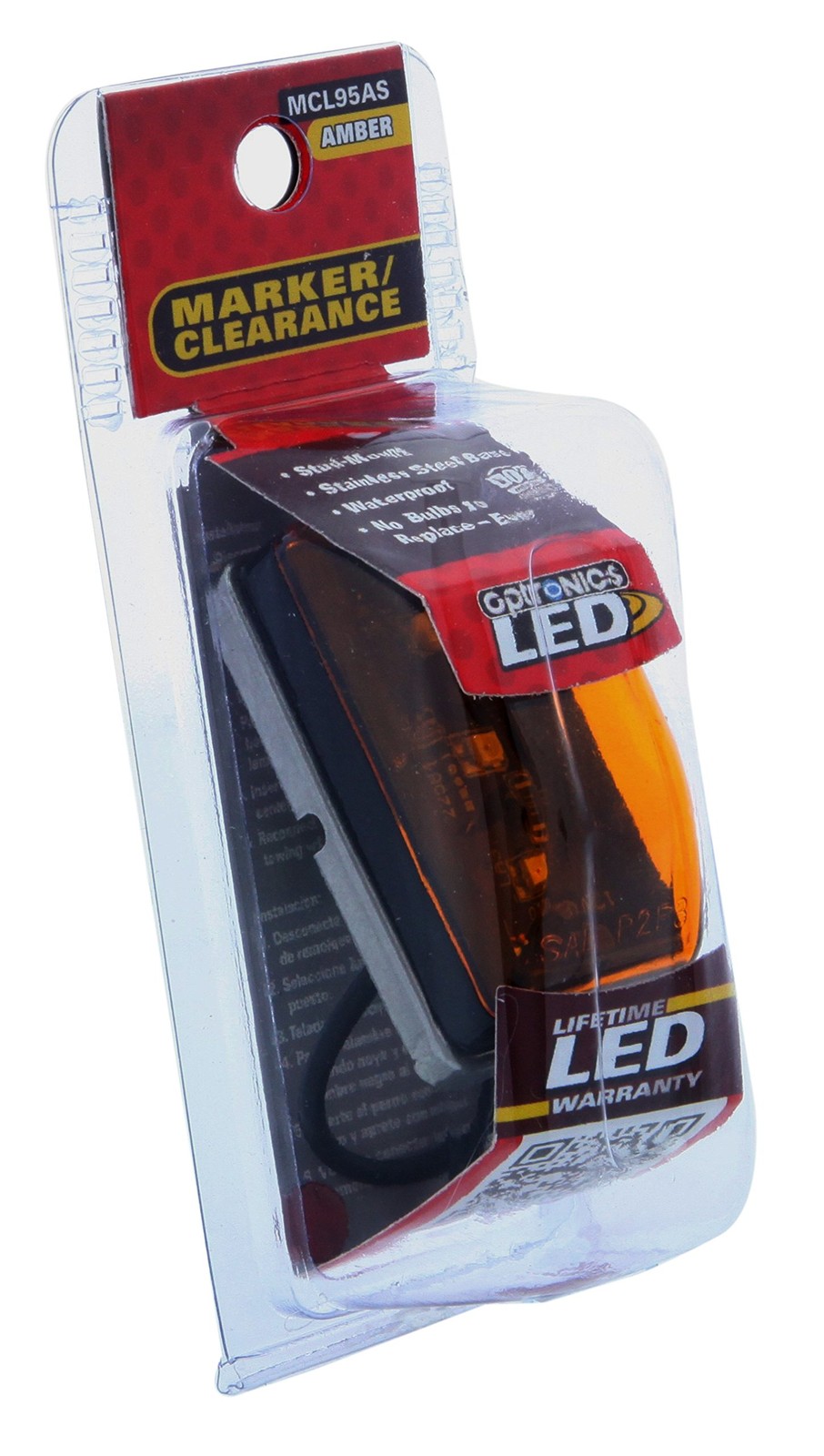 Optronics MCL95AS LED Marker/Clearance Light, Amber