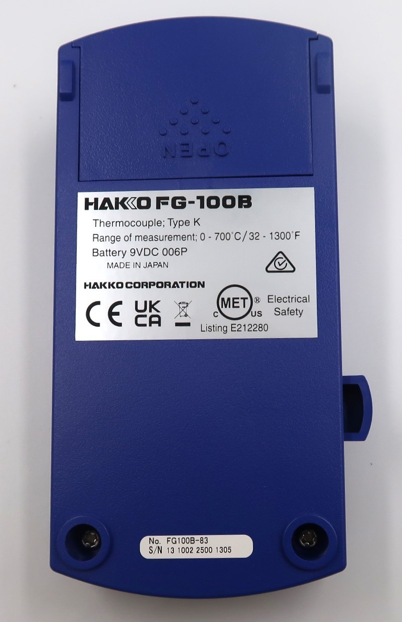 HAKKO FG100B-83 Soldering Iron Tip Thermometer "Includes Sensor, Battery, Manual