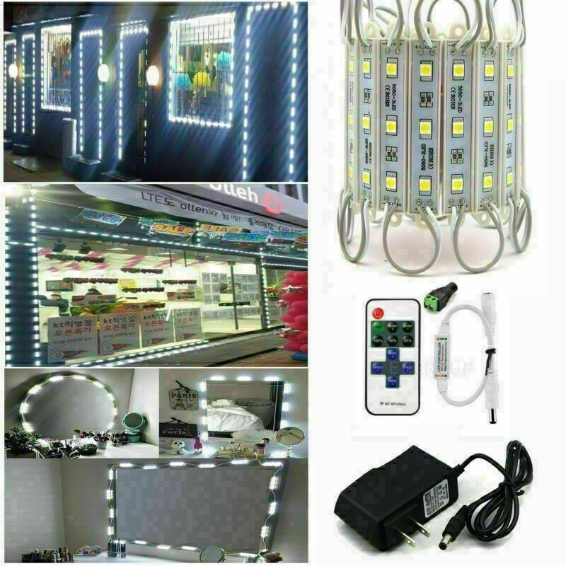Brightest Store Front LED SMD Window Light Module with 12V power supply + Remote