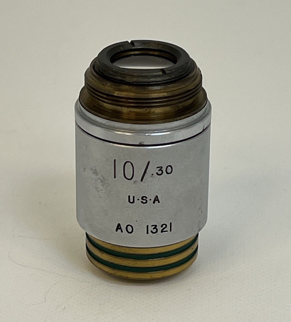 AO American Optical 10X .30 Plan APO Infinity Microscope Objective Lens #1321