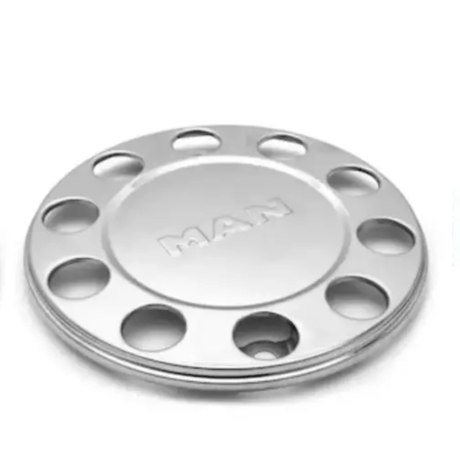 FOR MAN TRUCK & BUS UNIVERSAL STAINLESS STEEL 22.5" WHEEL COVERS. 1 Piece.