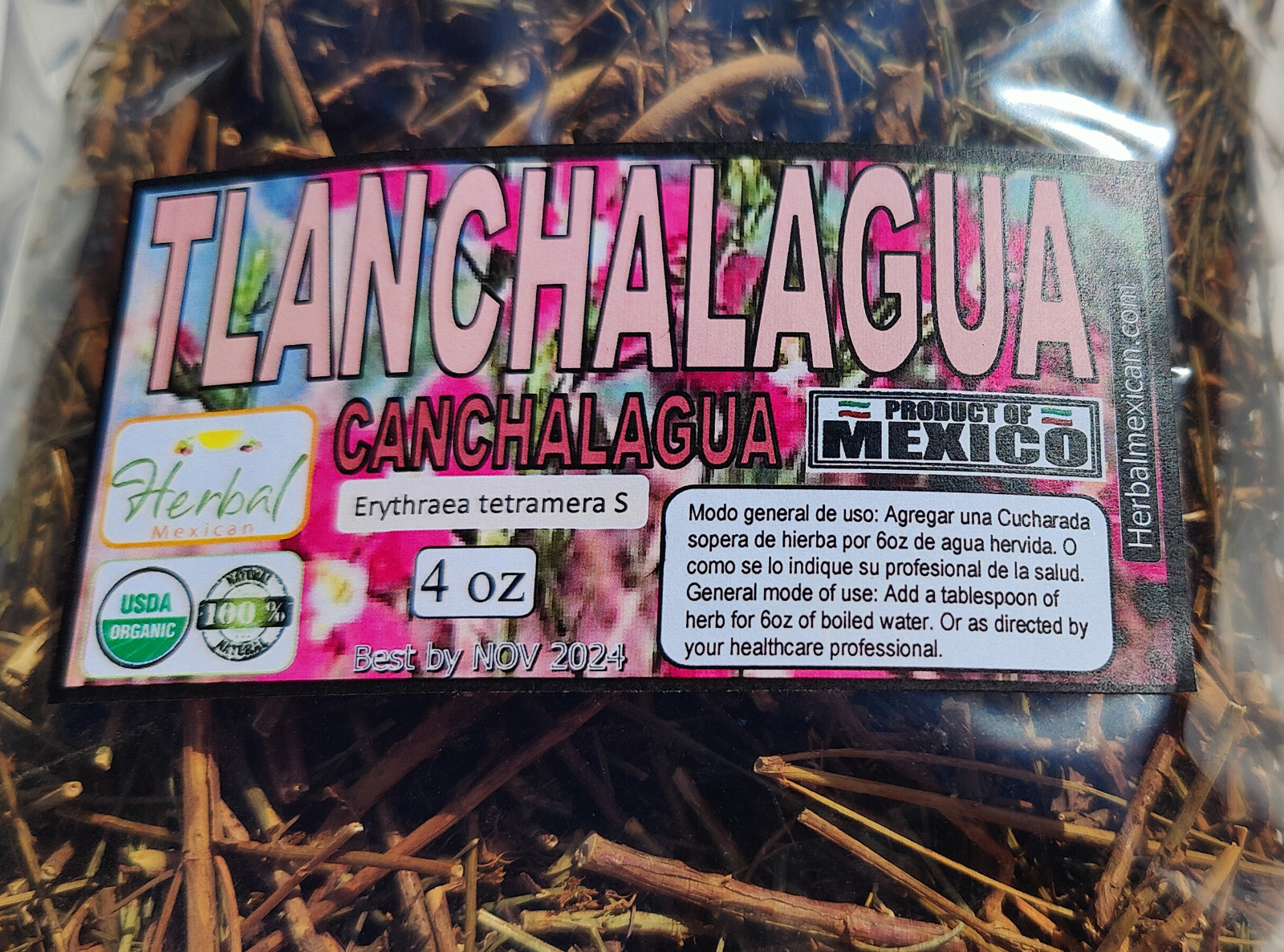 Tlanchalagua hierba/Te 4oz Natural Para adelgazar Quemar Grasa eliminar Toxinas