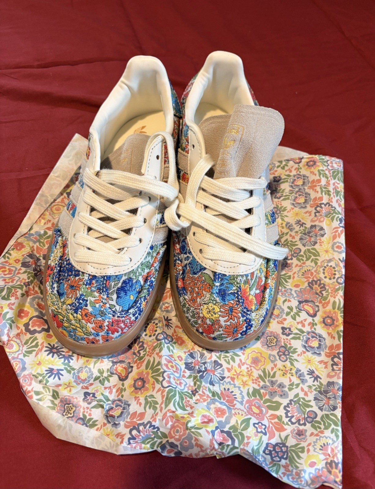 NEW Adidas Gazelle IndoorLiberty London Floral Embroidery (Women's) JP5309 NEW