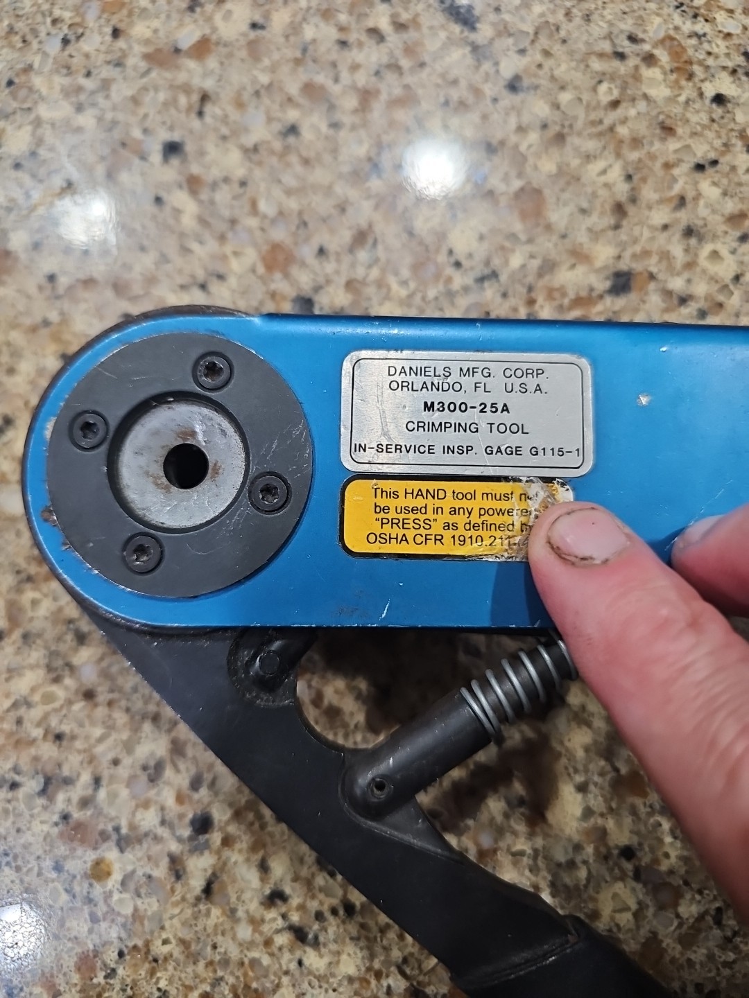 DMC USA M300-25A Adjustable Crimper Daniels Tool Aviation
