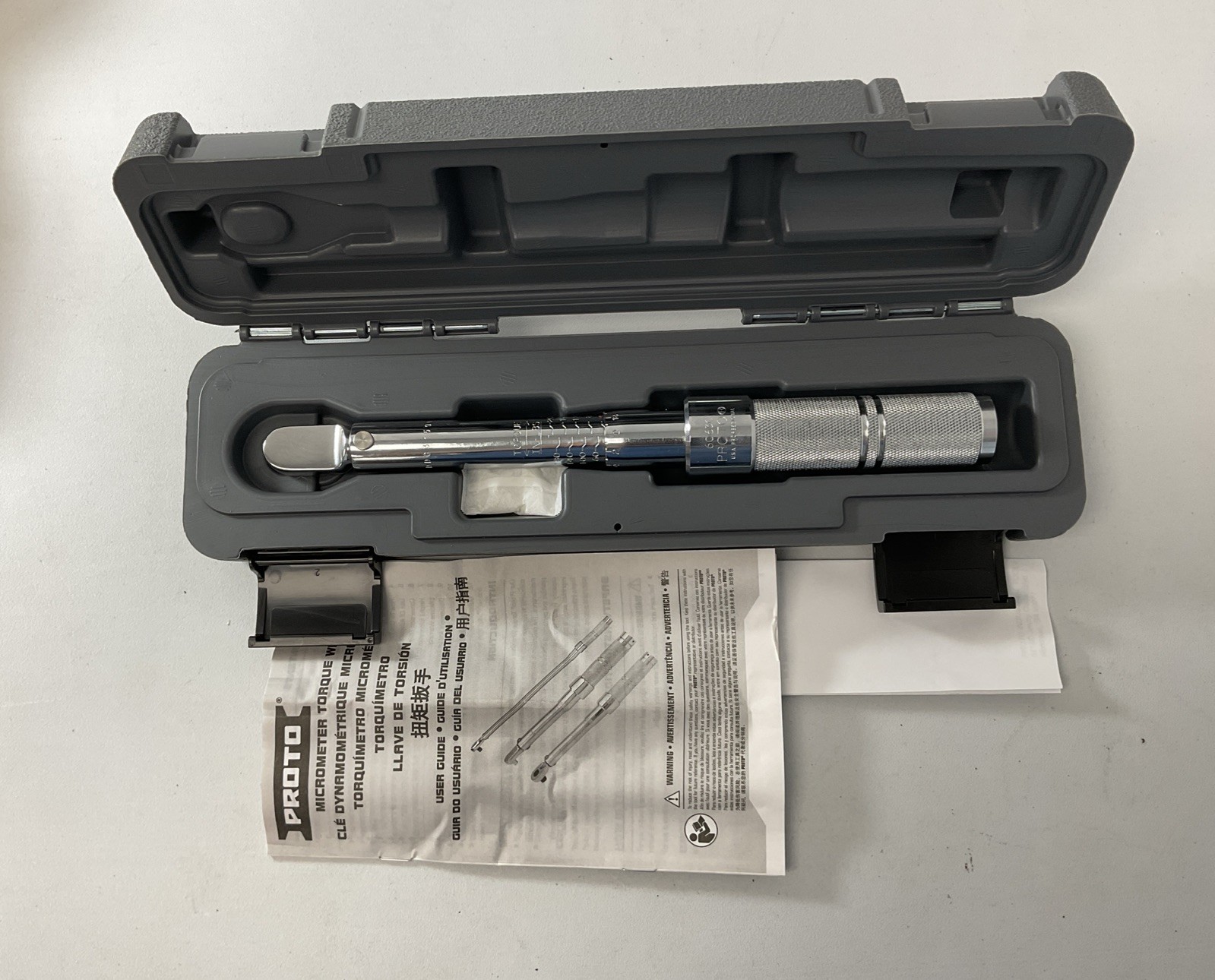 PROTO J6063C Micrometer Torque Wrench, 40 to 200 IN-LBS 3/8" Drive 6063C - NEW