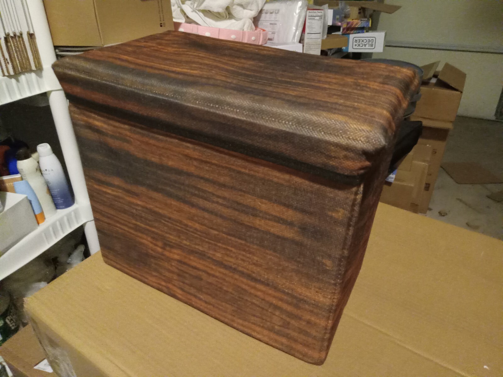 Collapsible Comic Book Storage Box 14"x8"x12" Short Box Unique Wood Print