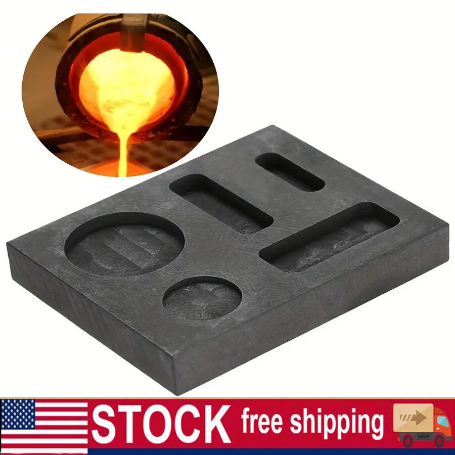 Gold Silver Graphite Ingot Mold Crucible For Melting Casting Refining