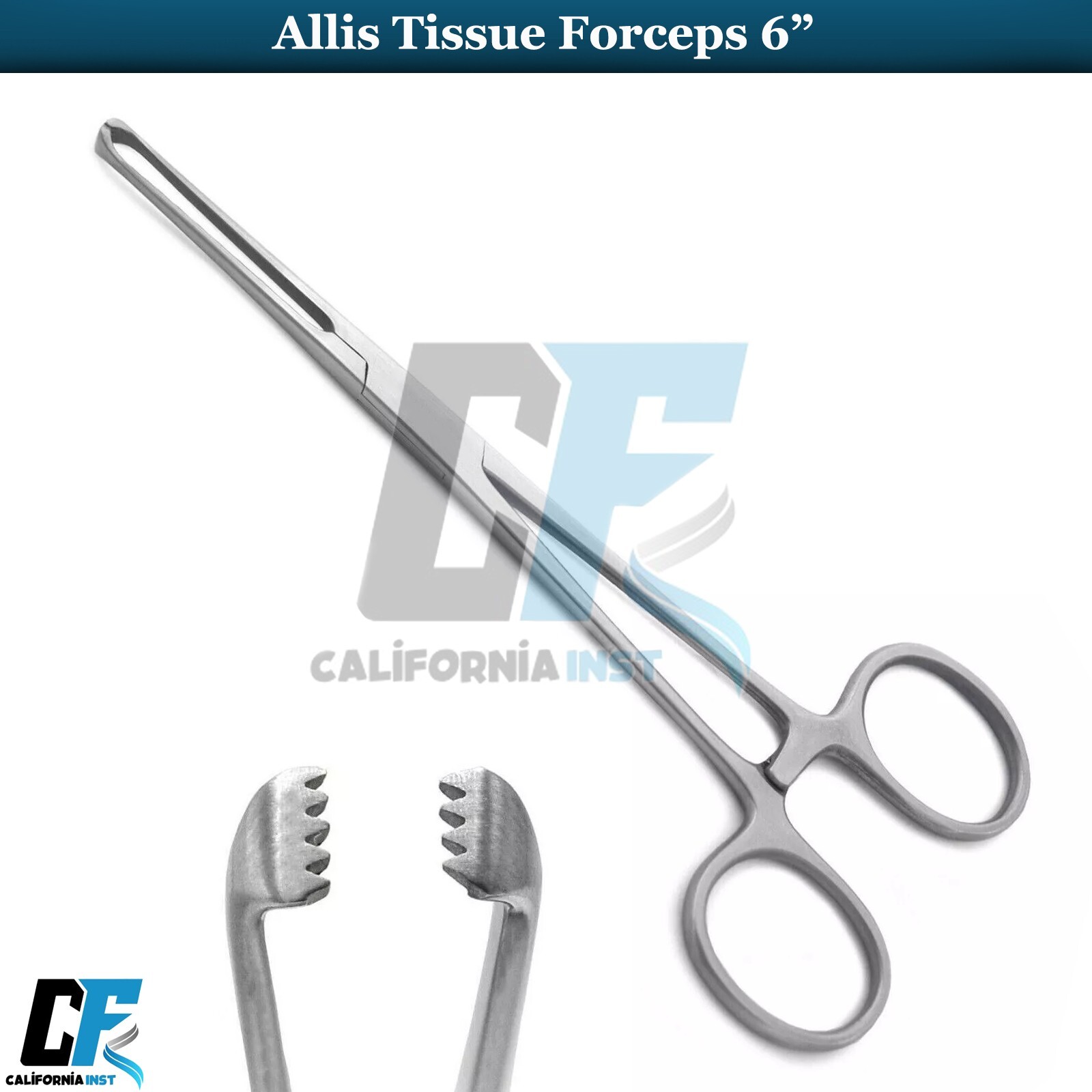 Allis Tissue Surgical Forceps 15cm Clamp Gyneclogy Instruments Stainless Steel