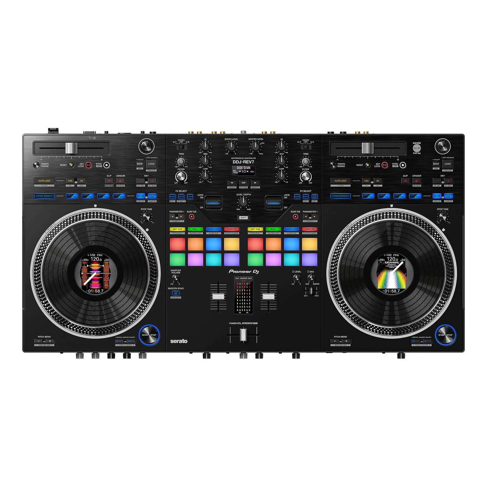 Pioneer DJ DDJ-REV7 2-deck Serato DJ Controller LCD Display-equipped Jog Wheels
