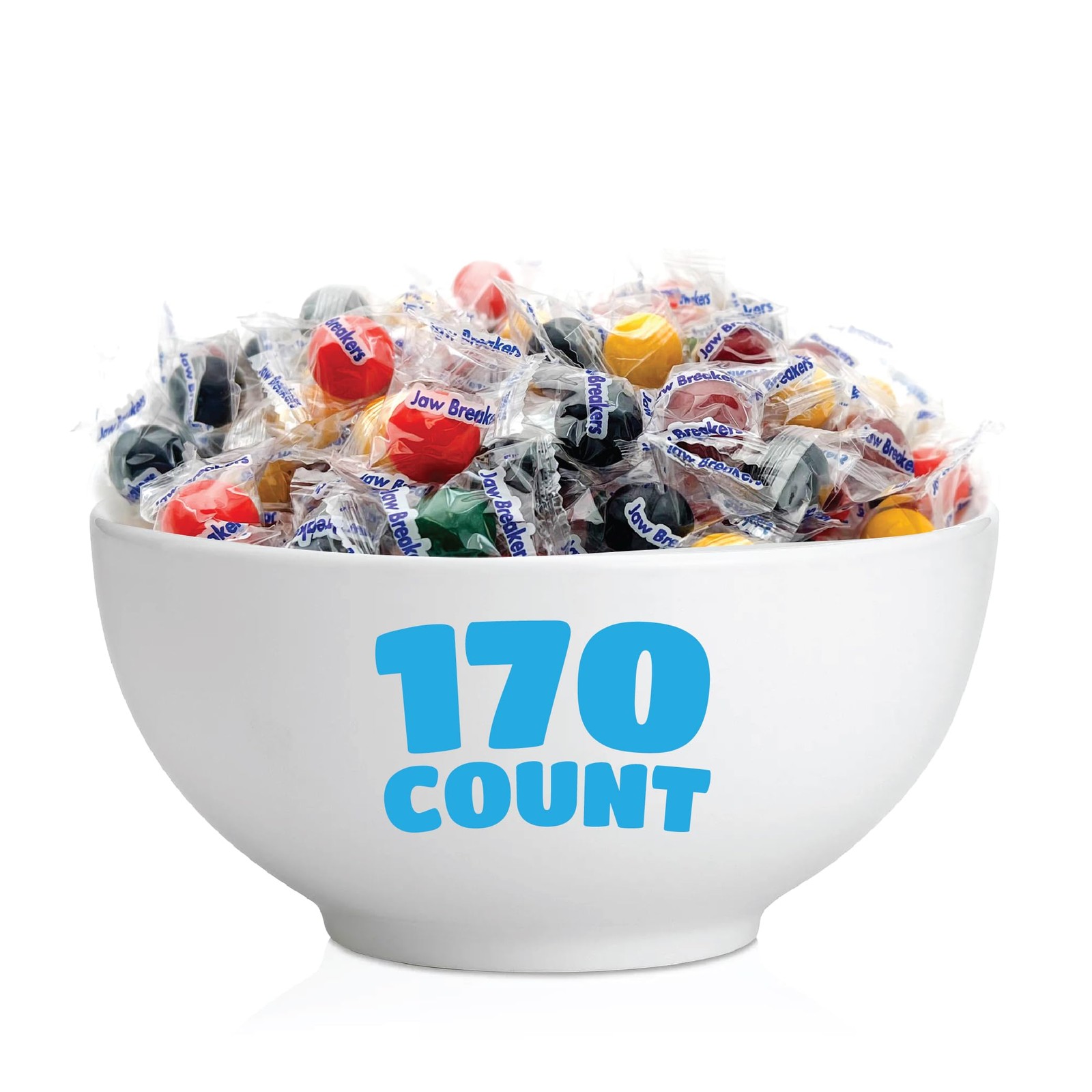 Jaw Breakers - 2 Pound Bulk Pack (About 170 Count) - Assorted Fruit Hard Candy