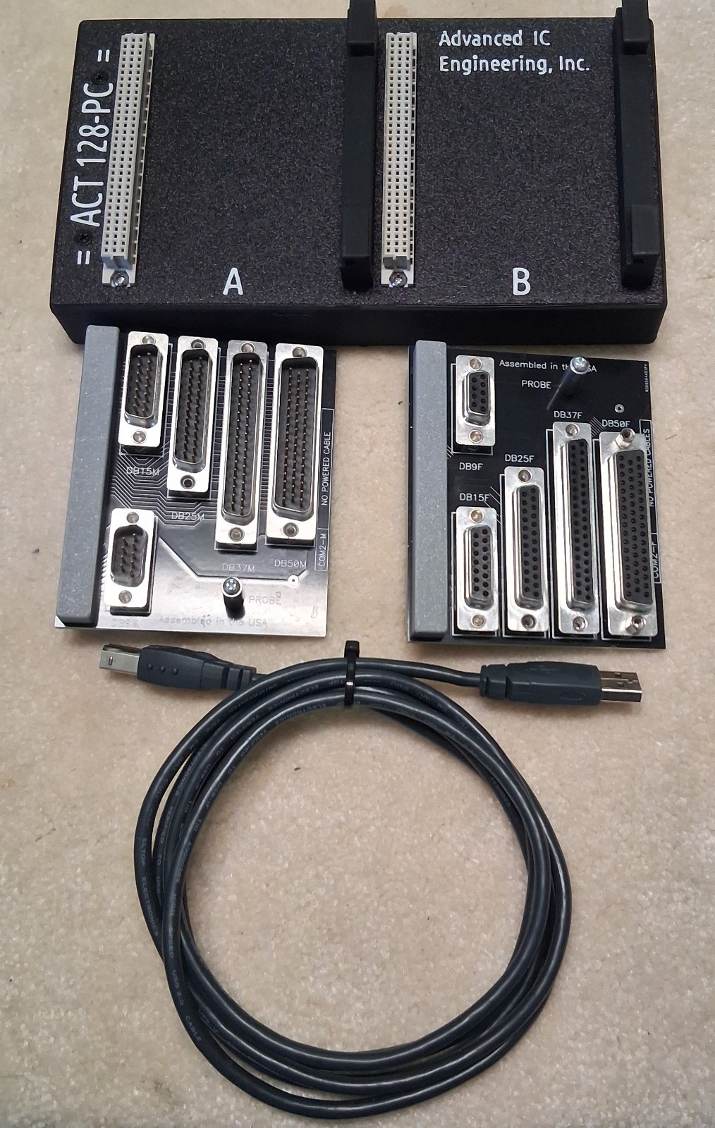 ADVICE Universal Cable Tester with USB Cable and two Adapter Boards.