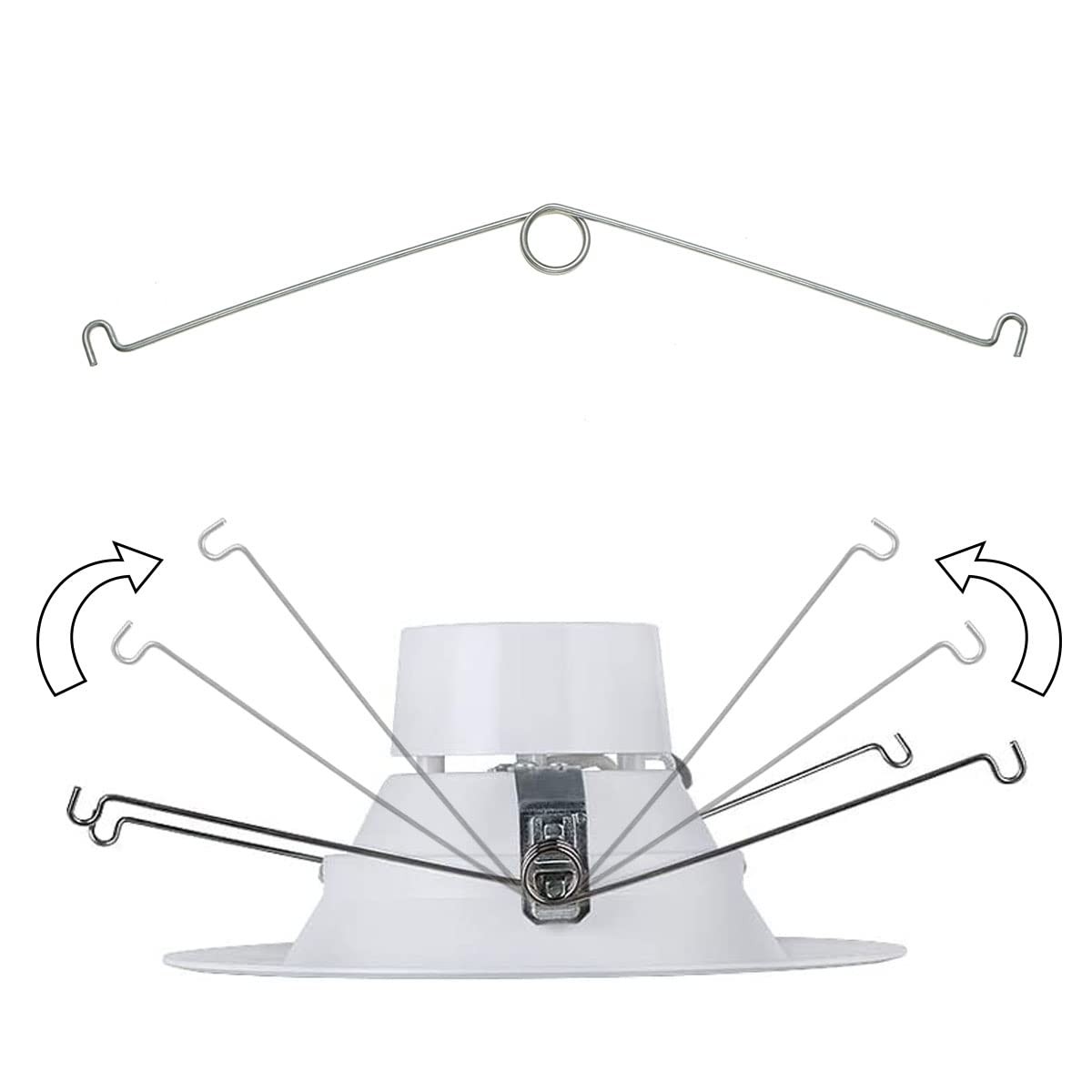 DGHAOP 10pcs Metal Recessed Light Spring Clips Lighting Trims 7.9"...