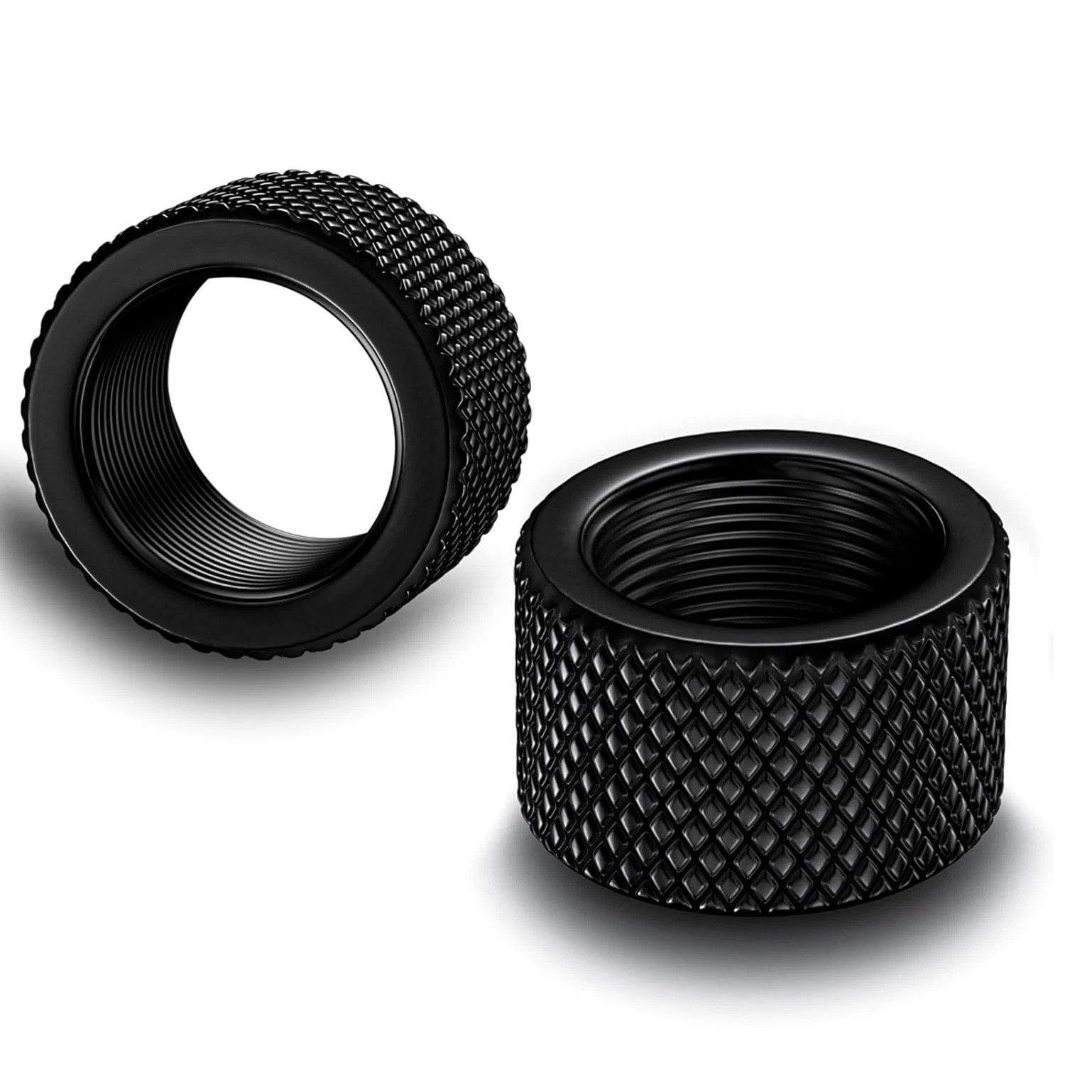 2 Pack Thread Protector, 5/8X24 Steel Thread Adapters (Black)