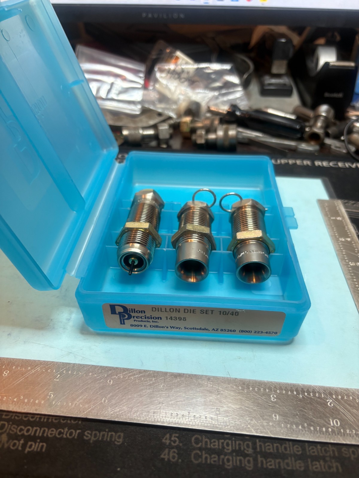 Dillon 10MM/40S&W Carbide Three Die Set #14398 (New Style) Lot#300