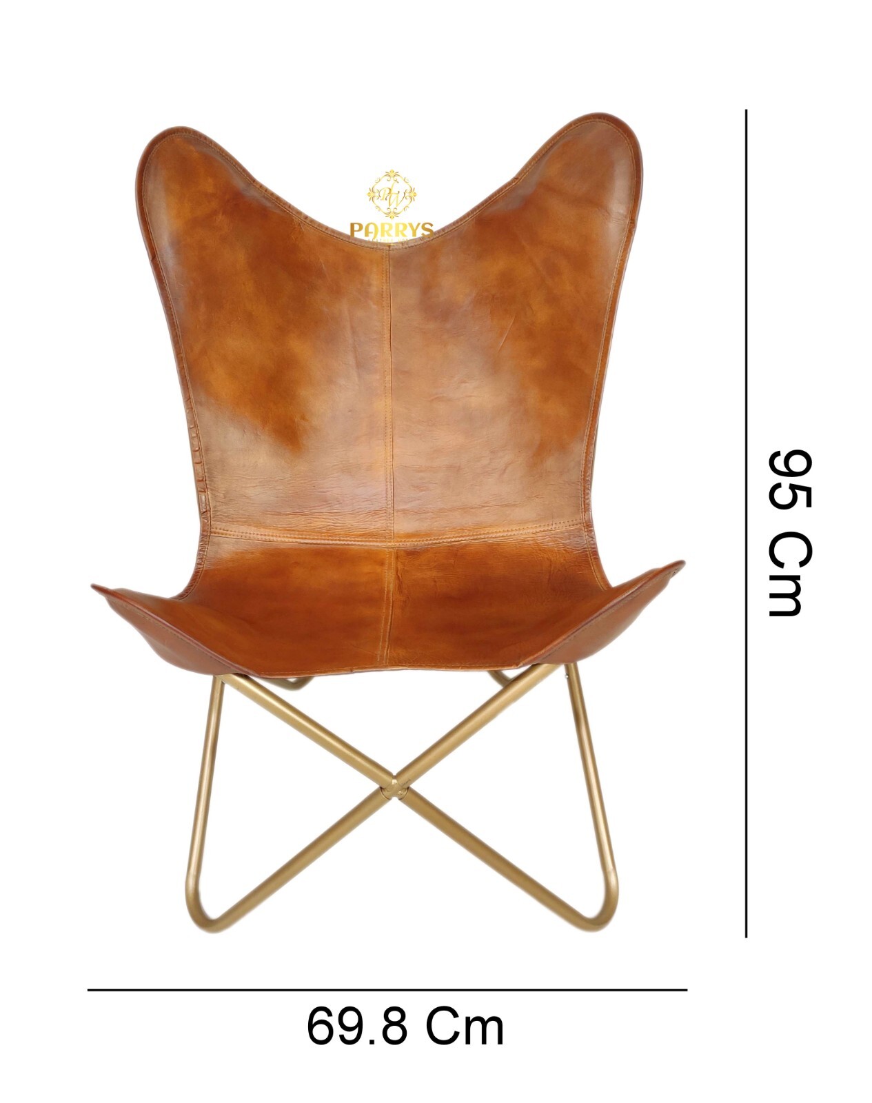 Arm Chair - Iron Openable Butterfly Stand and Cover Chair - Leather Chair PL2.64